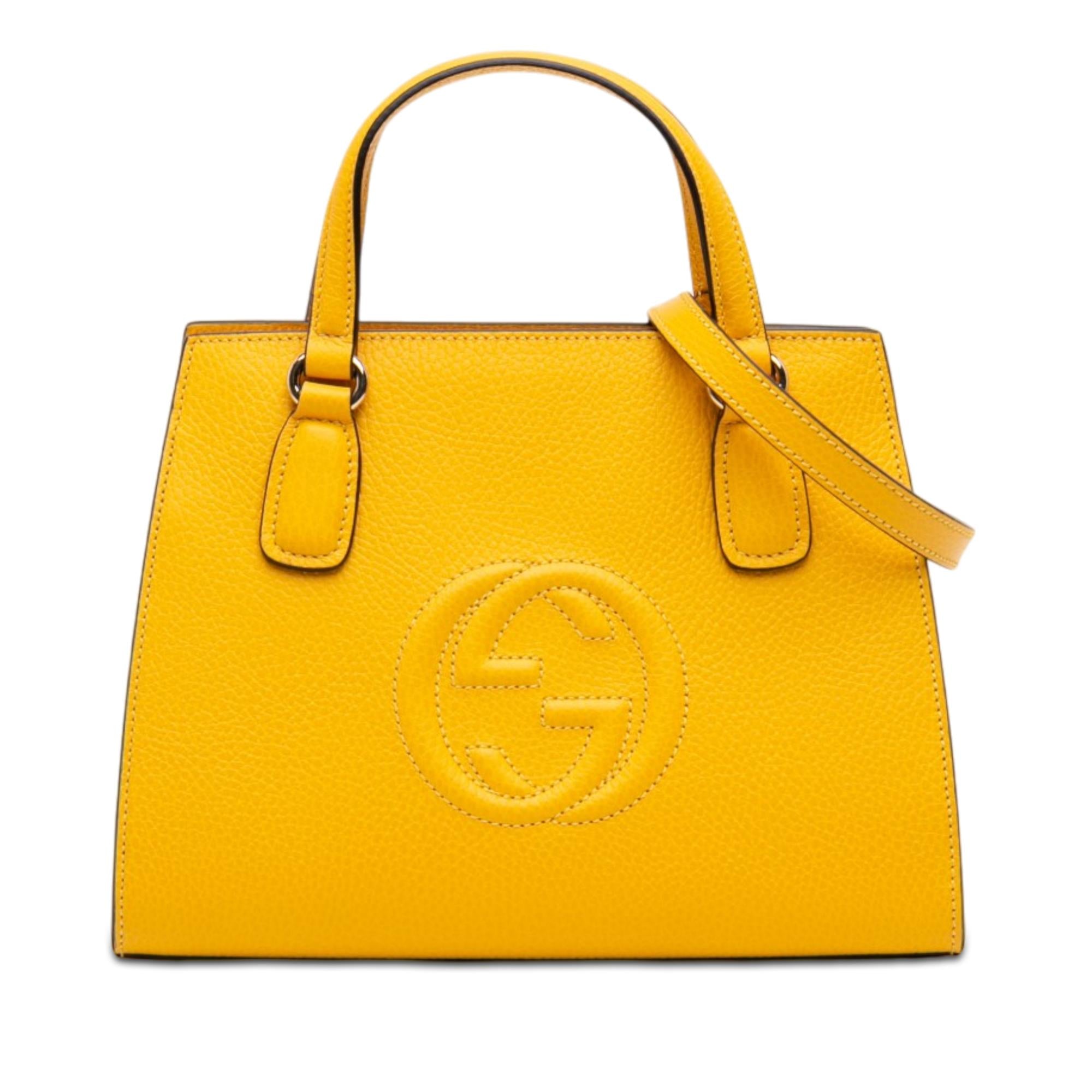 Gucci Medium Calfskin Soho Top Handle Convertible Tote