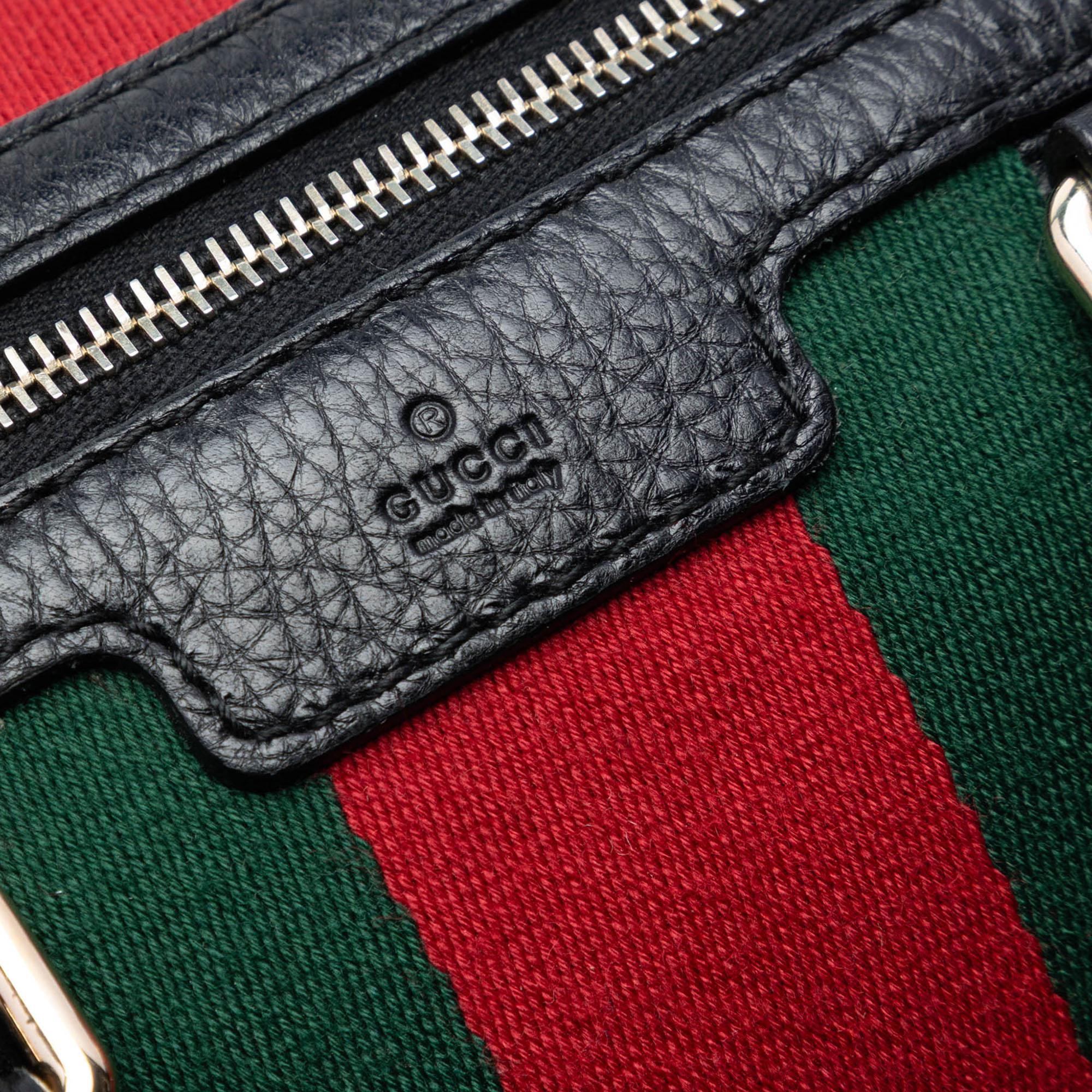 Gucci Medium Calfskin Web Joy Boston Bag