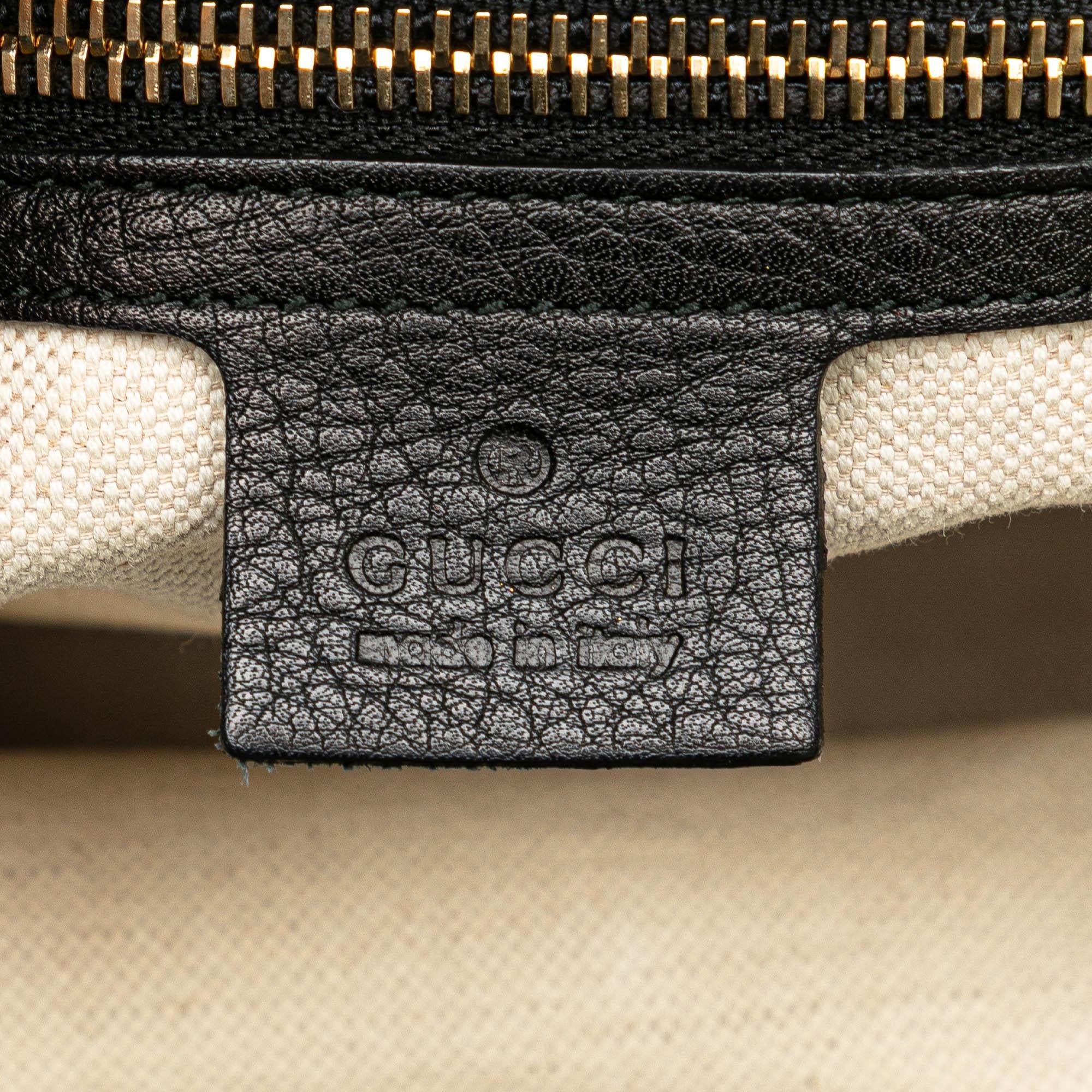 Gucci Medium Canvas Bamboo Shopper Flora Knight Satchel