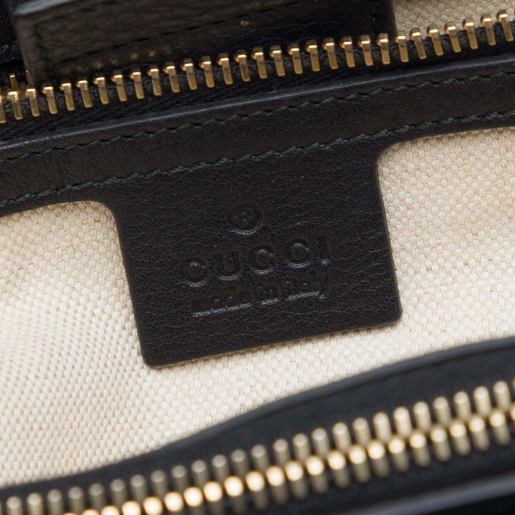 Gucci Medium Canvas Flora Knight Bamboo Shopper Satchel
