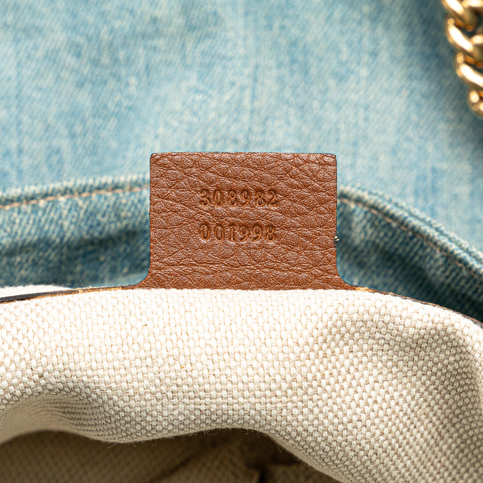 Gucci Medium Denim Soho Chain Tote (SHG-DkVIUR)