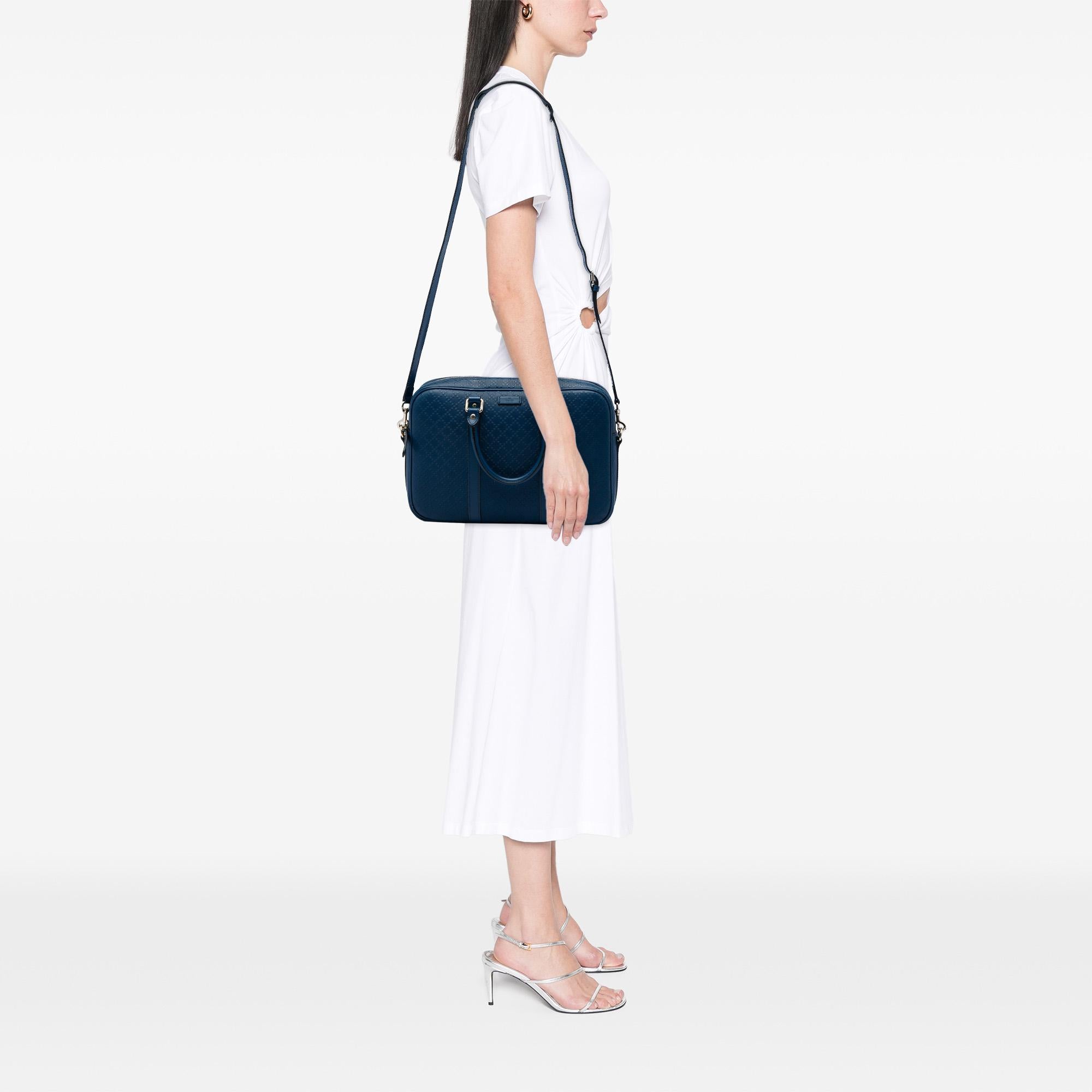 Gucci Medium Diamante Bright Calfskin Business Bag