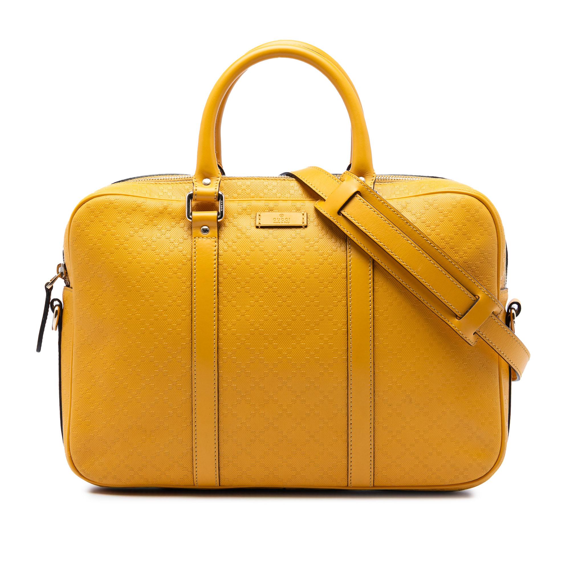 Gucci Medium Diamante Bright Leather Business Bag