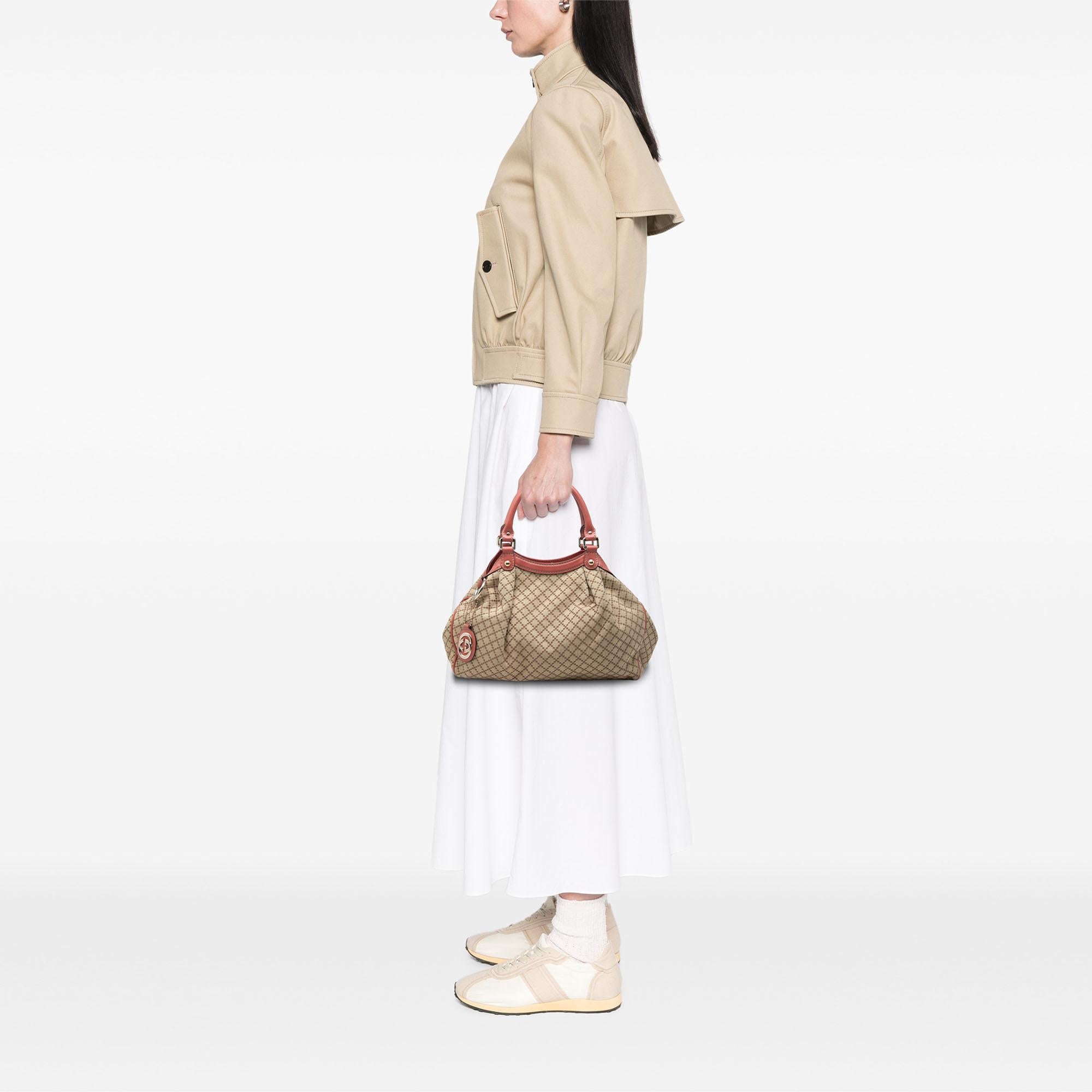 Gucci Medium Diamante Canvas Sukey Tote