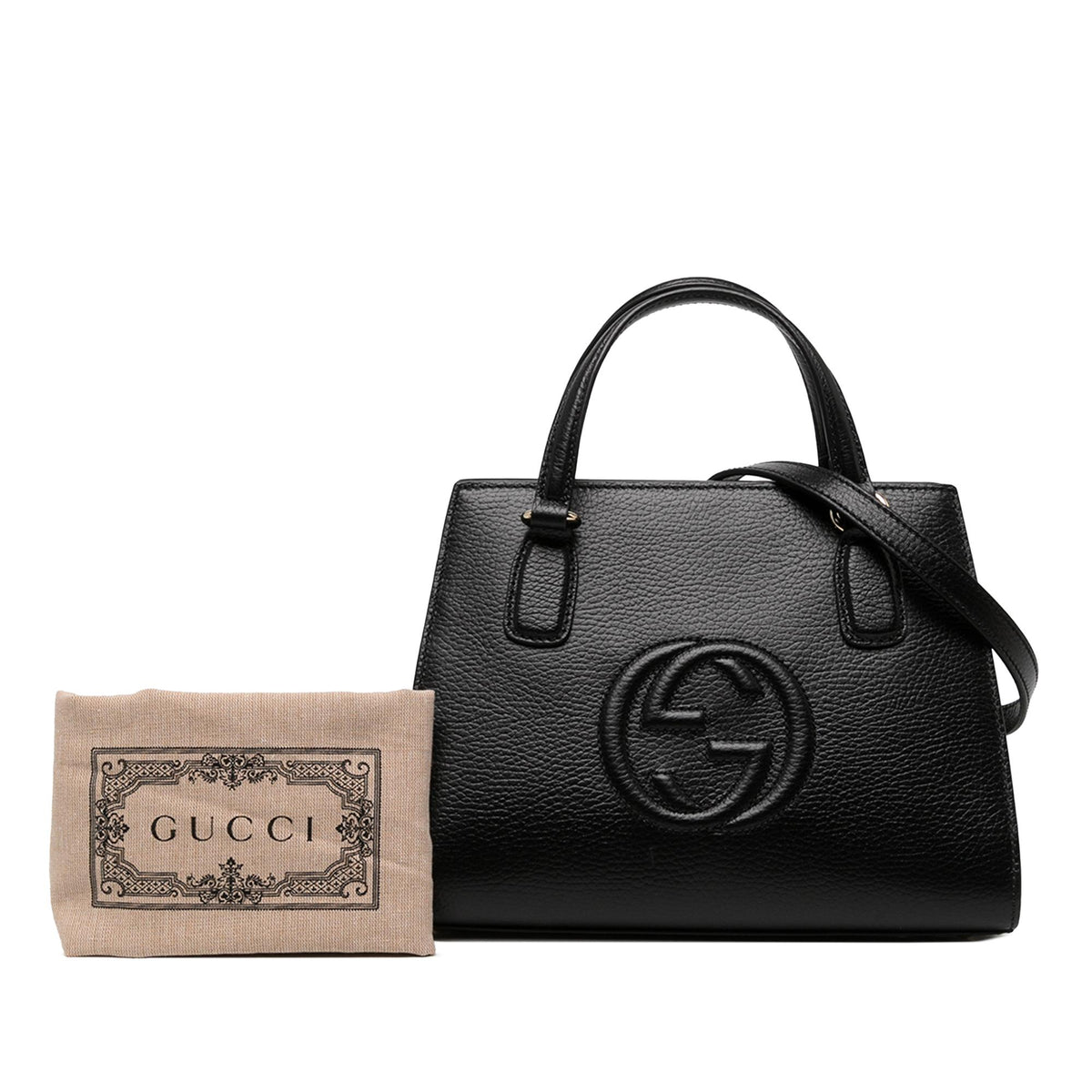 Gucci Medium Dollar Calf Soho Top Handle Convertible Tote