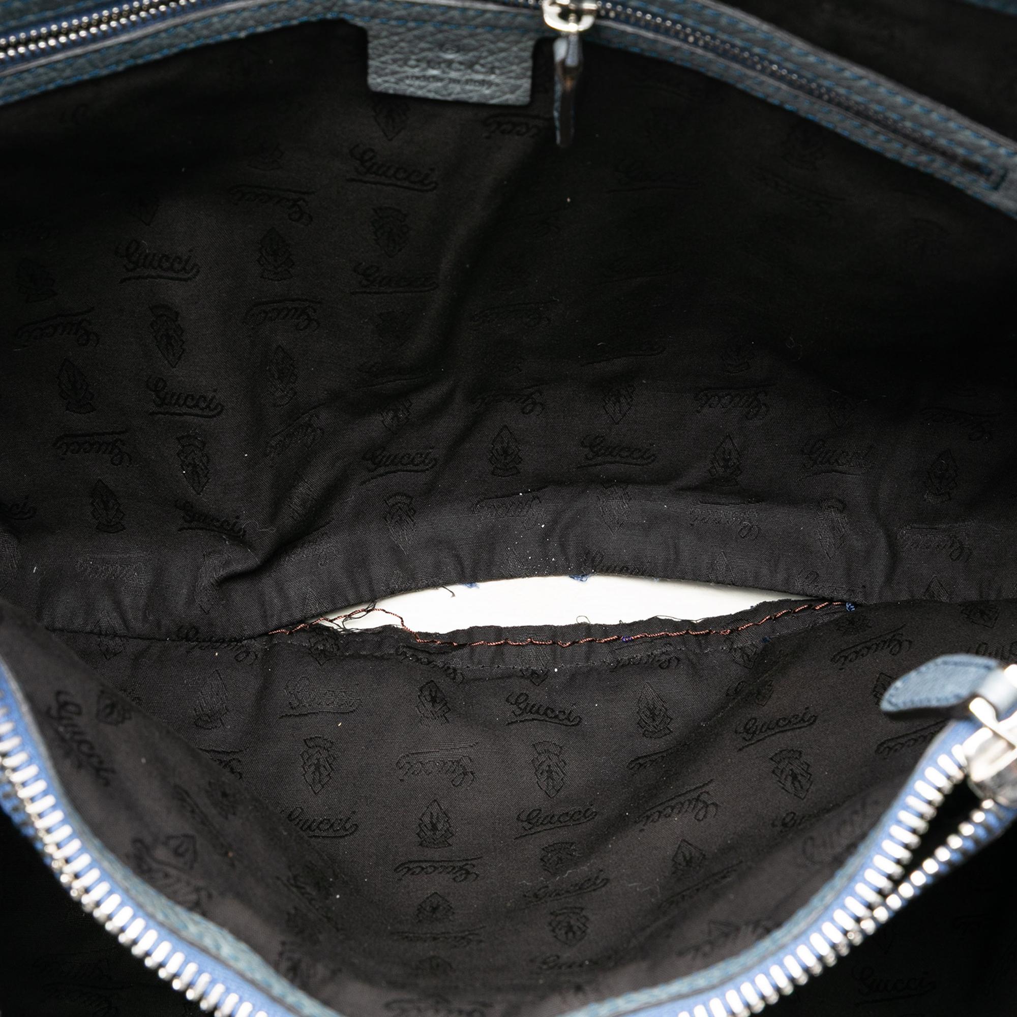 Gucci Medium GG Canvas Bamboo Libeccio Tote