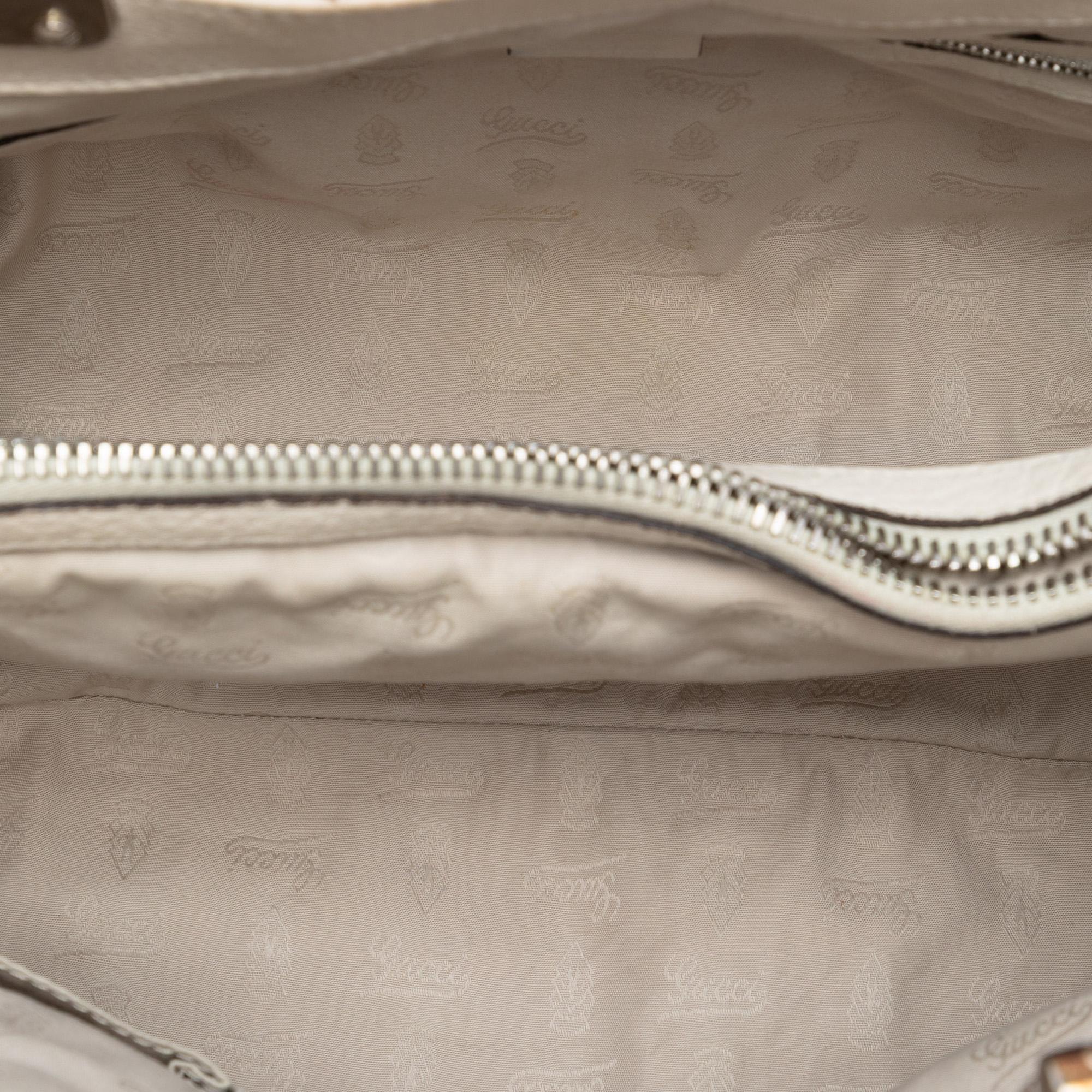 Gucci Medium GG Canvas Bamboo Libeccio Tote