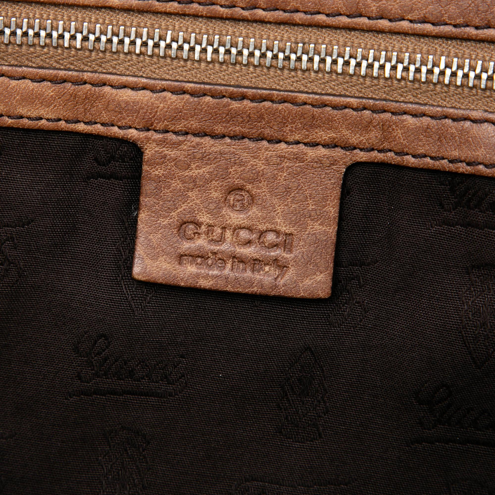 Gucci Medium GG Canvas Bamboo Libeccio Tote