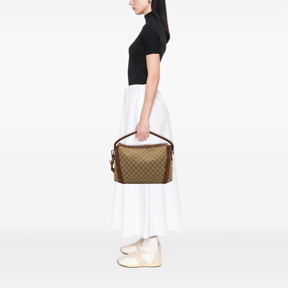 Gucci Medium GG Canvas Bella Shoulder Bag