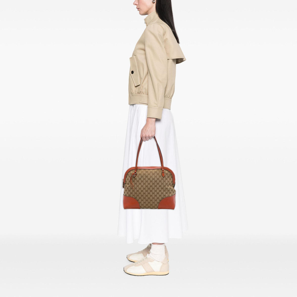 Gucci Medium GG Canvas Bree Dome Tote
