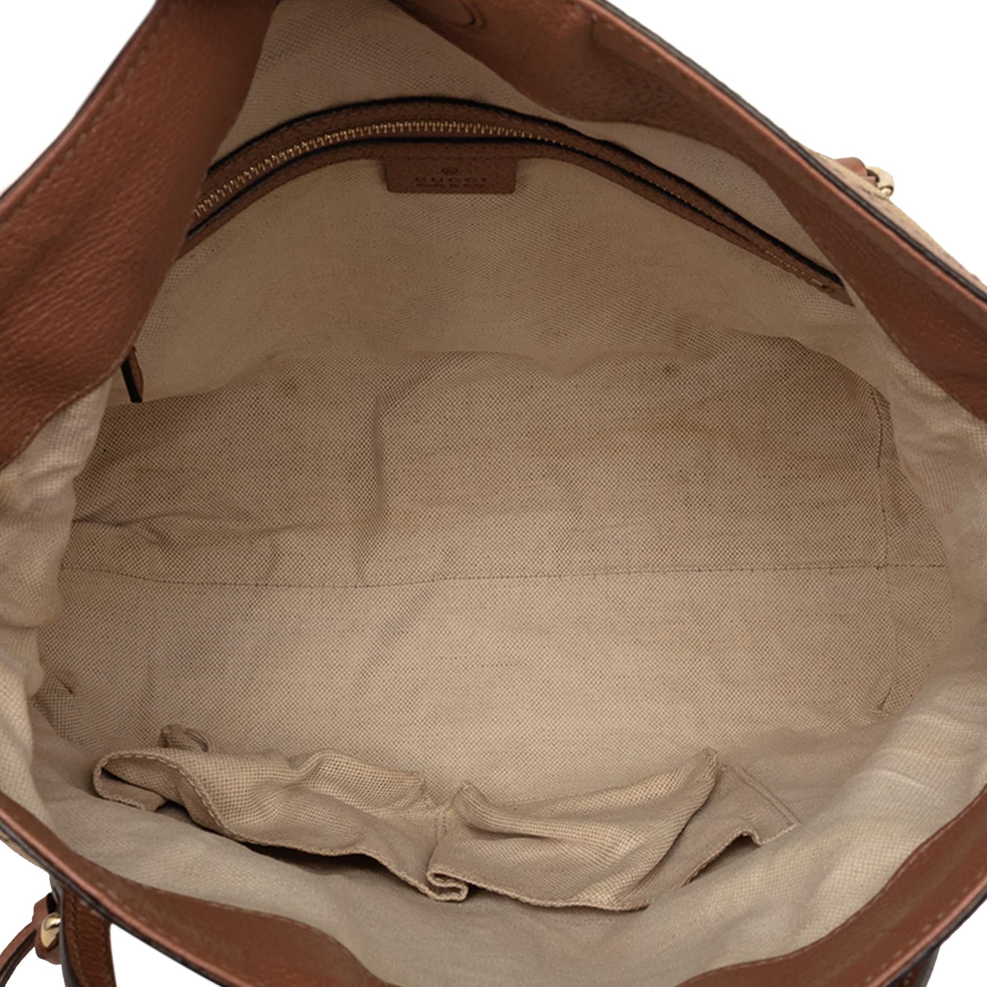Gucci Medium GG Canvas Bree Fold Over Tote