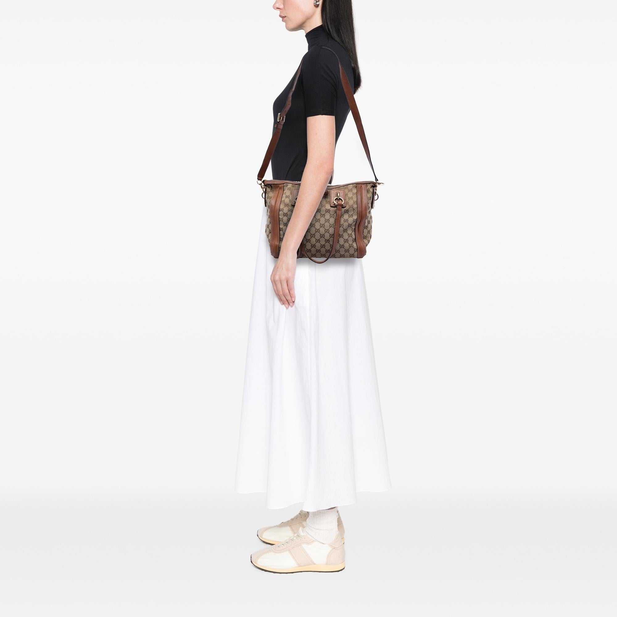 Gucci Medium GG Canvas Charm Satchel
