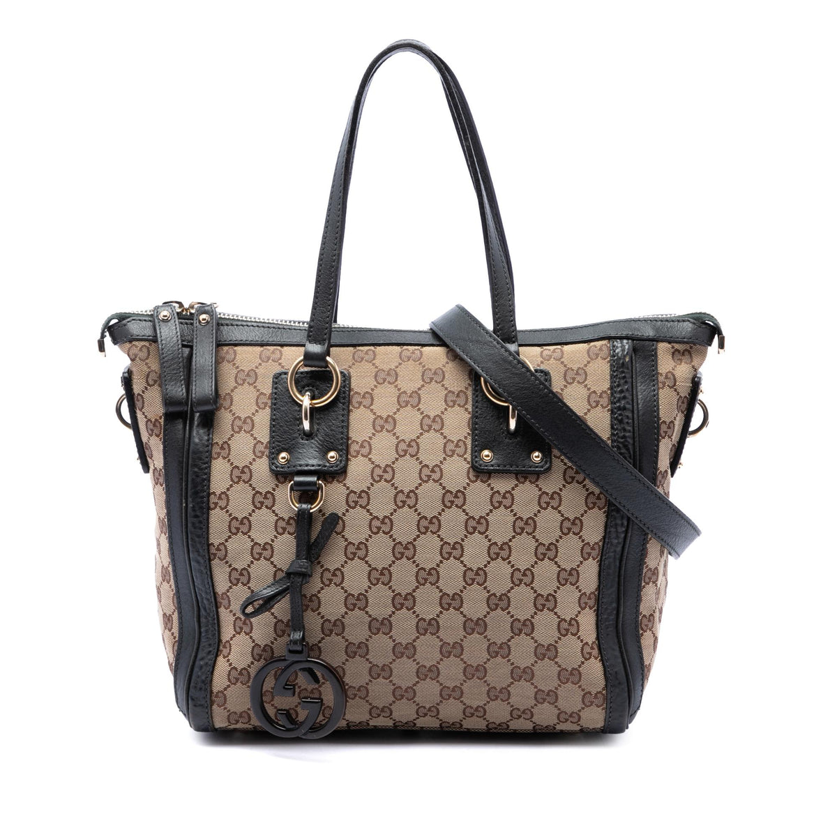 Gucci Medium GG Canvas Charm Satchel