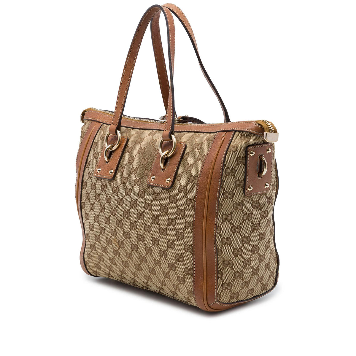 Gucci Medium GG Canvas Charm Satchel