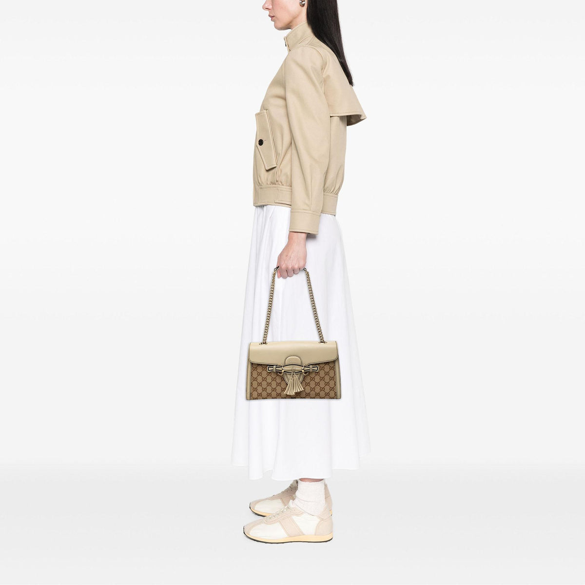 Gucci Medium GG Canvas Emily Shoulder Bag