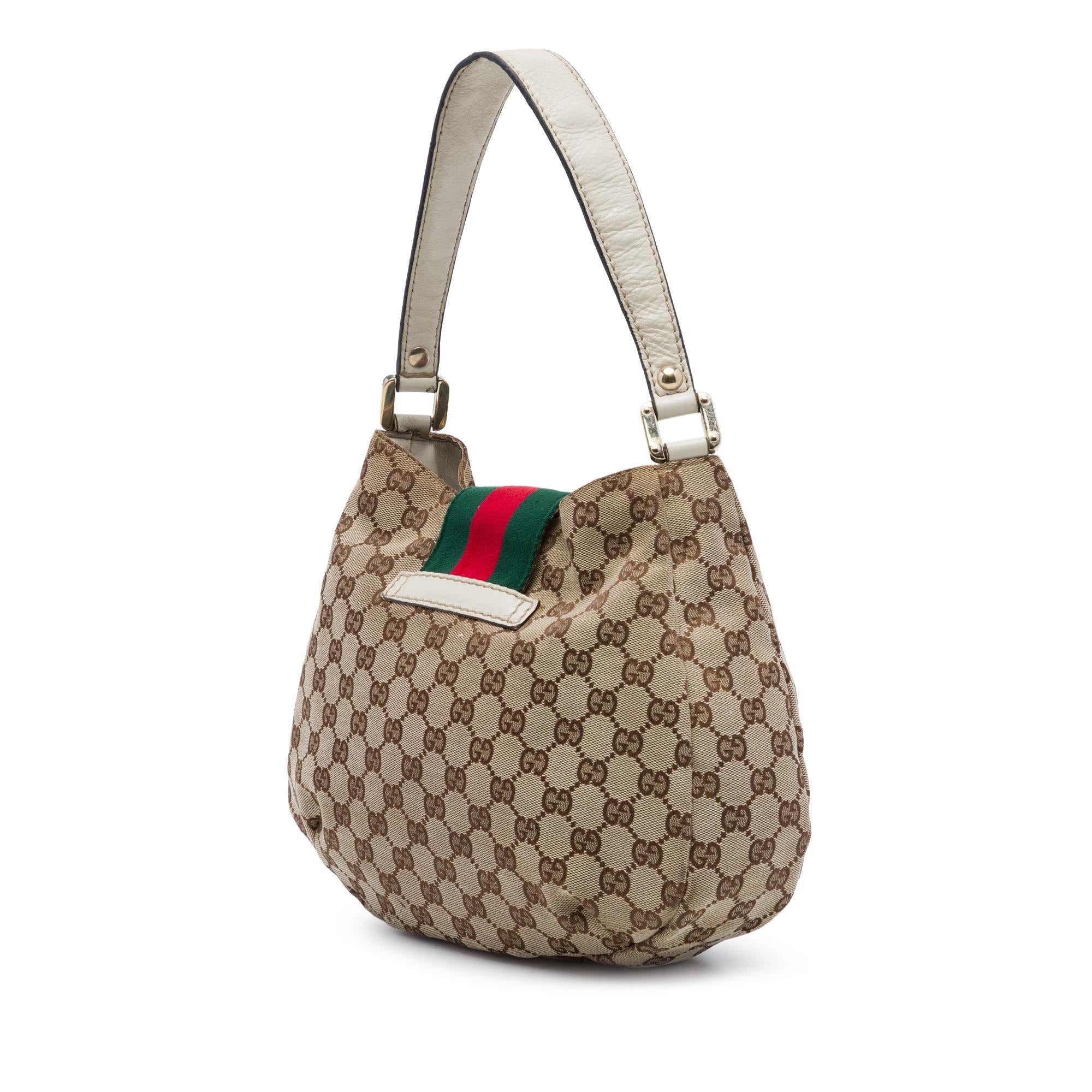 Gucci Medium GG Canvas New Ladies Web Hobo