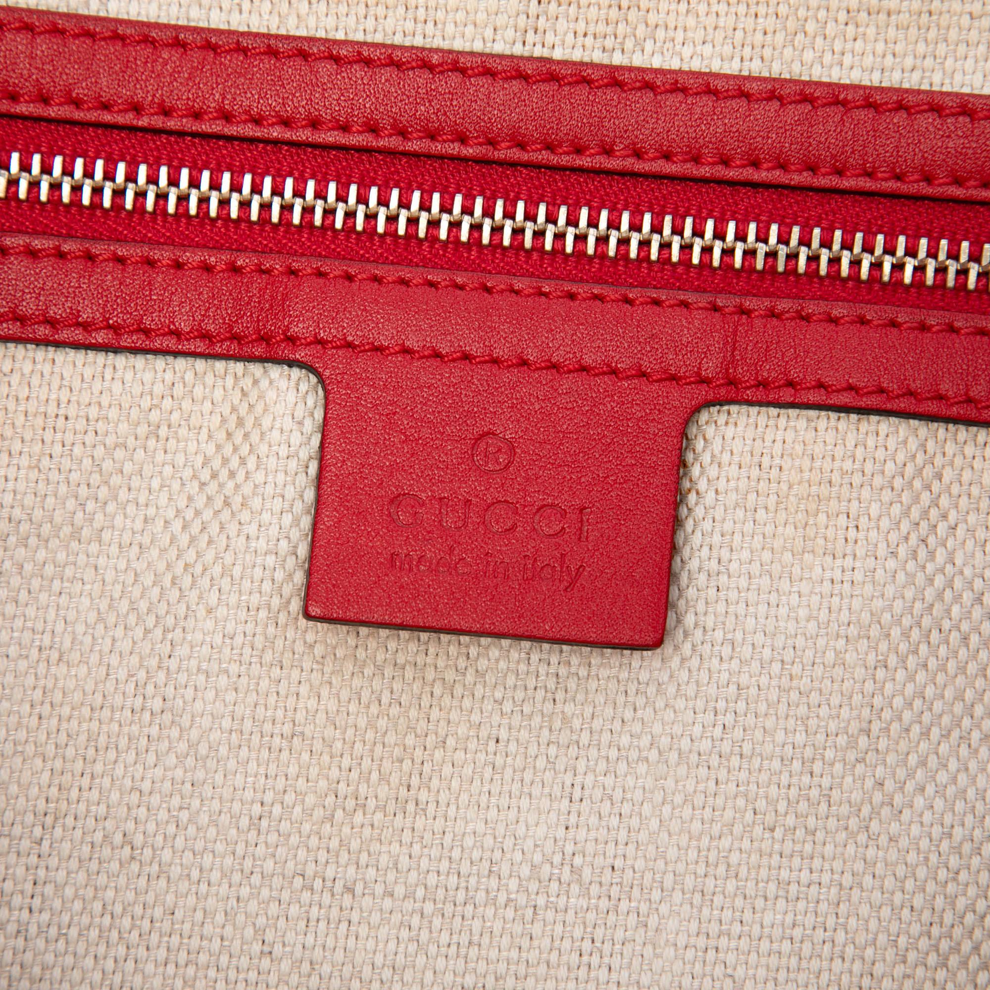 Gucci Medium GG Canvas Valentine Top Handle Bag