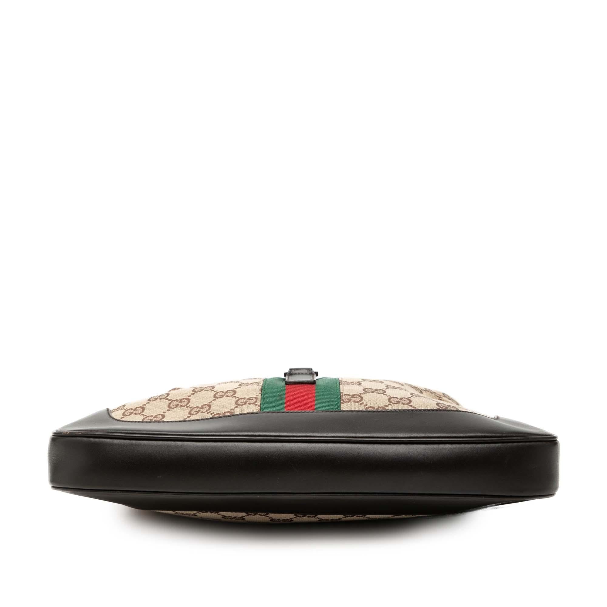 Gucci Medium GG Canvas Web Jackie Shoulder Bag