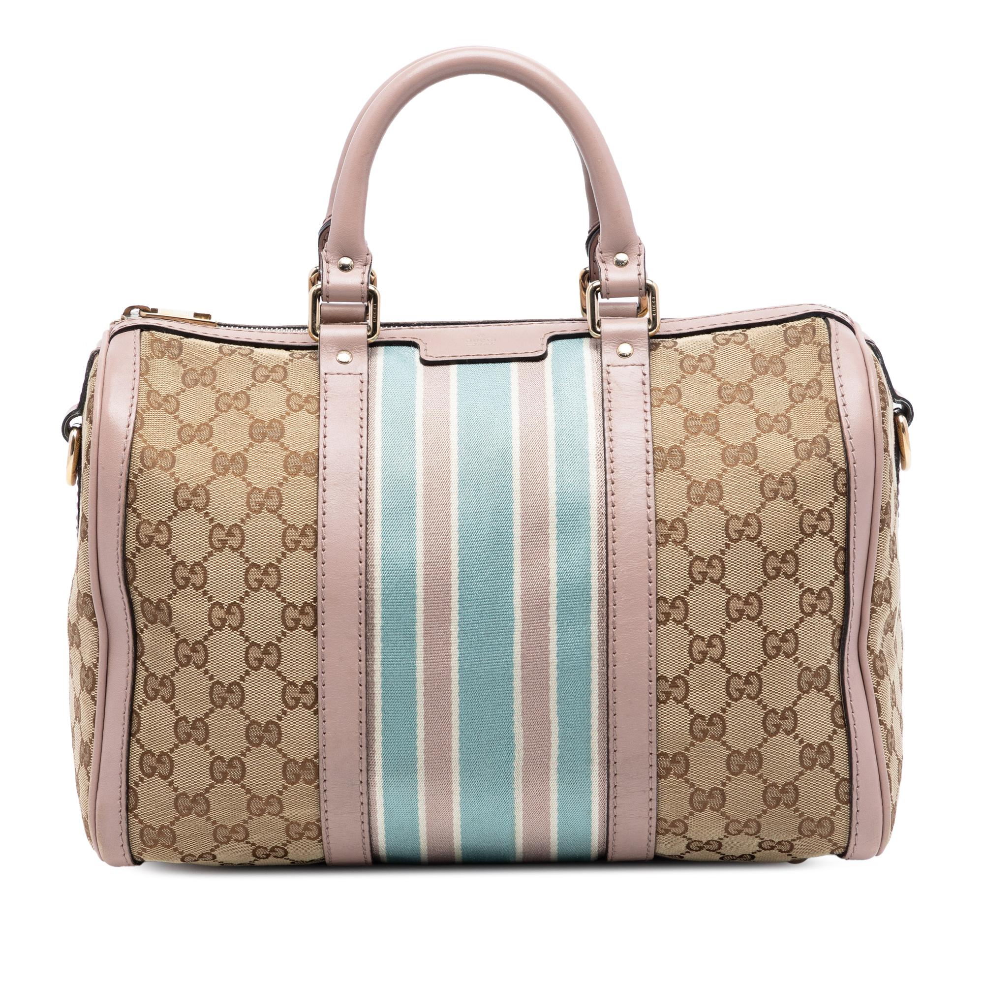 Gucci Medium GG Canvas Web Joy Boston Bag
