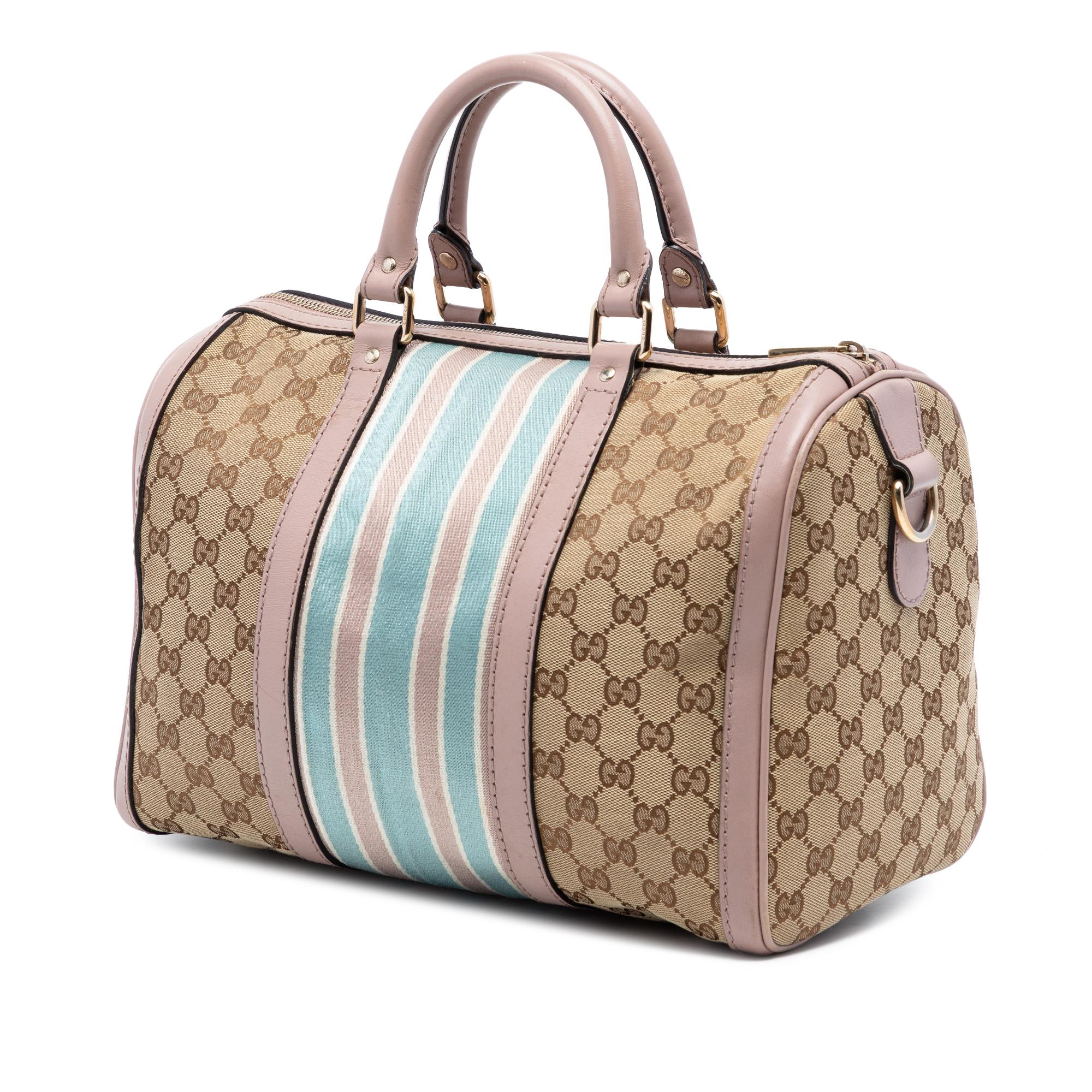 Gucci Medium GG Canvas Web Joy Boston Bag