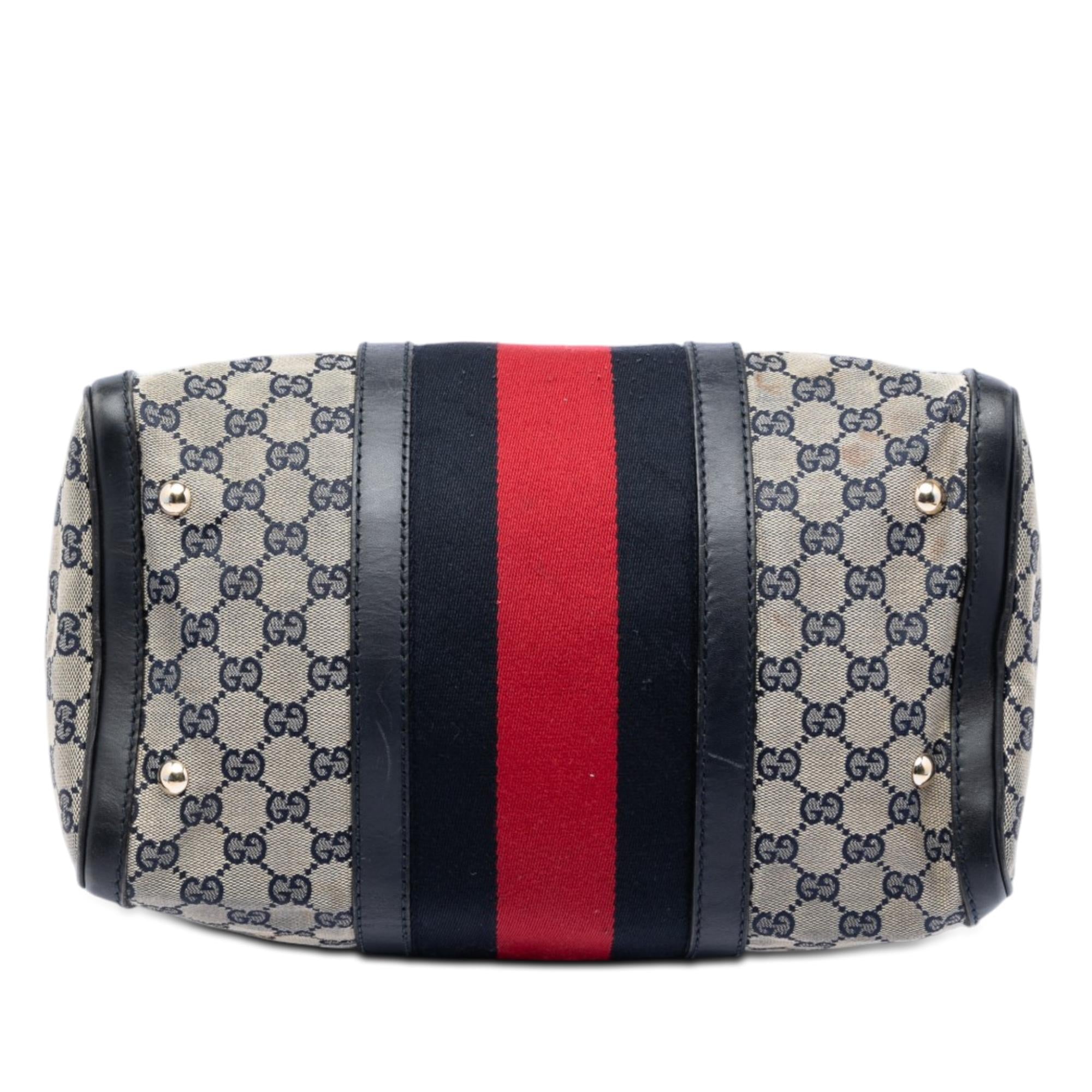 Gucci Medium GG Canvas Web Joy Boston Bag