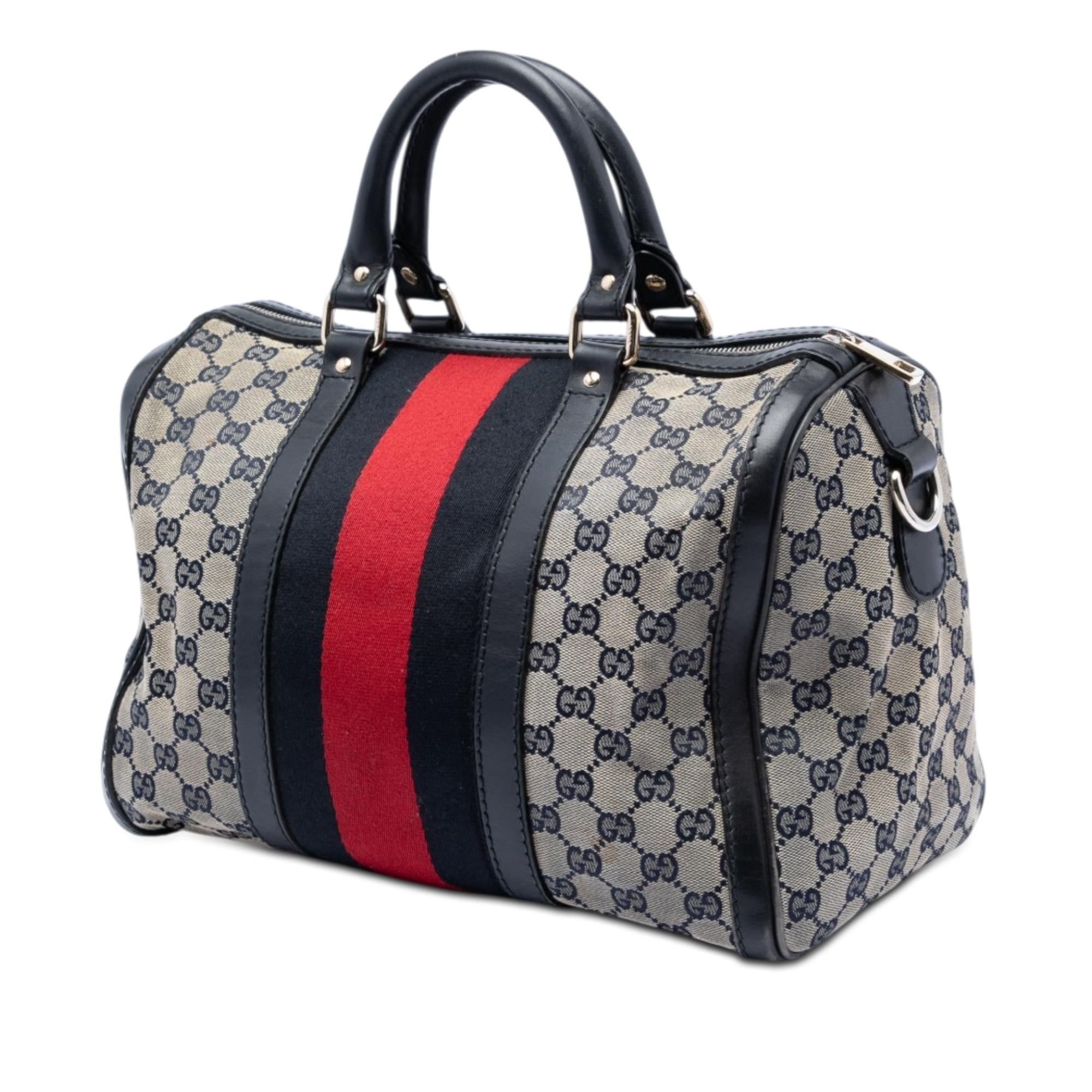 Gucci Medium GG Canvas Web Joy Boston Bag