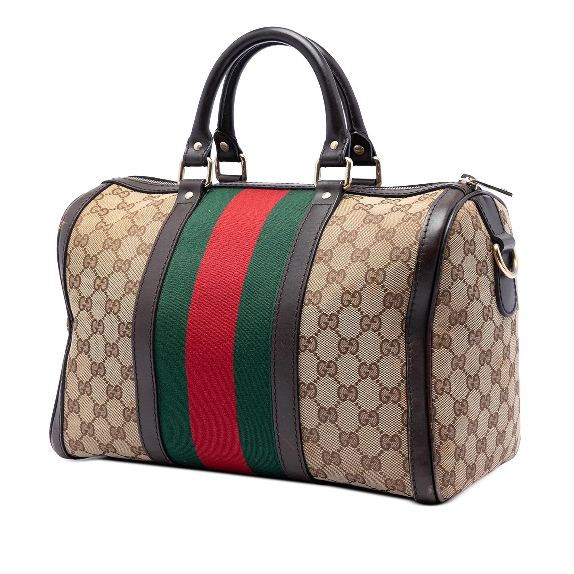 Gucci Medium GG Canvas Web Joy Boston Bag