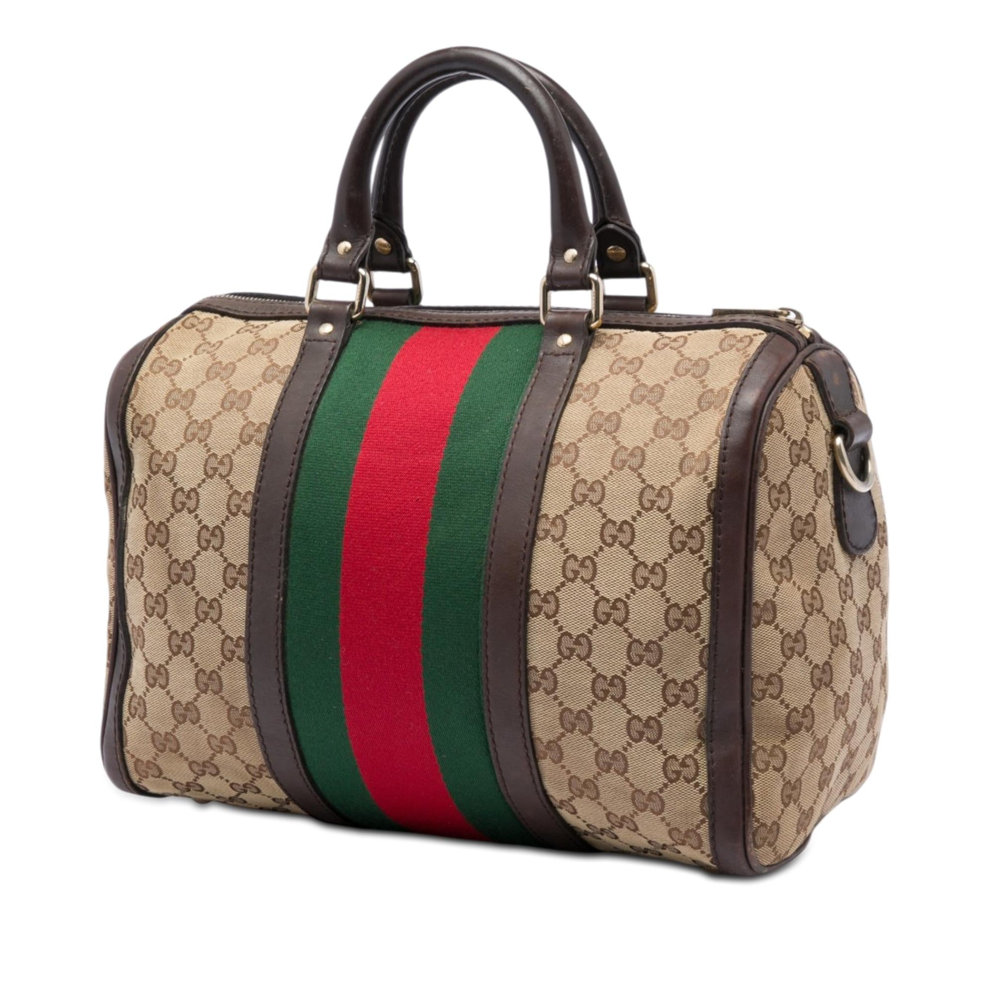 Gucci Medium GG Canvas Web Joy Boston Bag