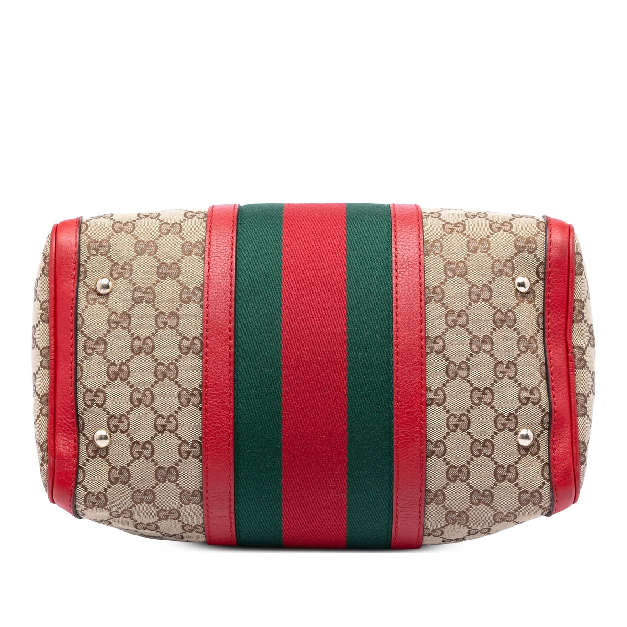 Gucci Medium GG Canvas Web Joy Boston Bag