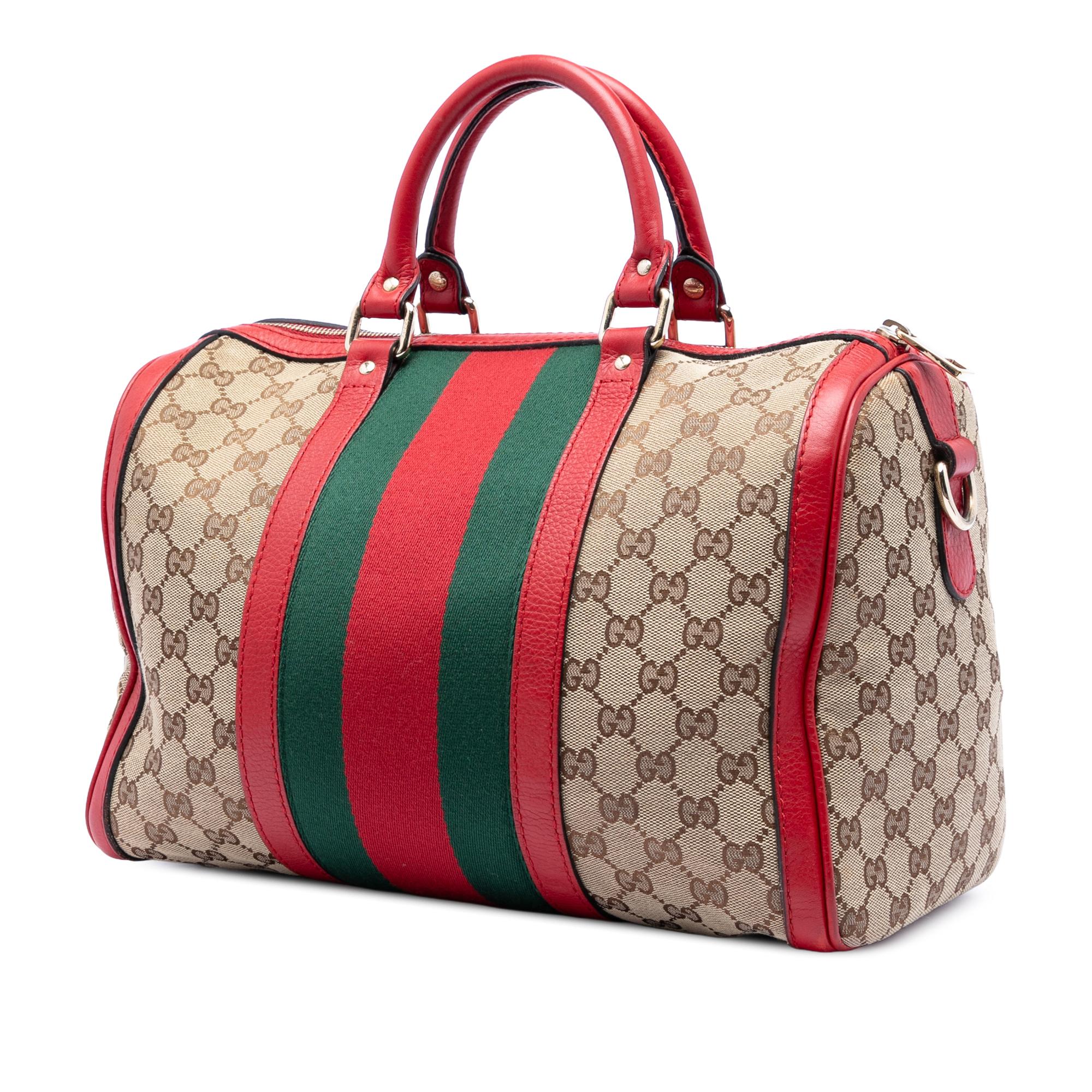 Gucci Medium GG Canvas Web Joy Boston Bag