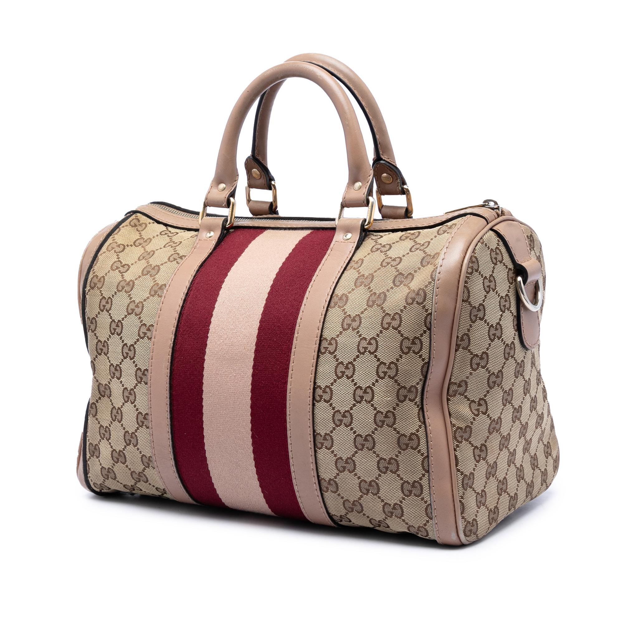Gucci Medium GG Canvas Web Joy Boston Bag