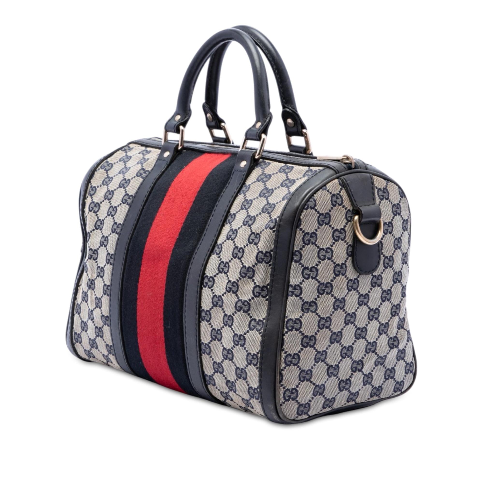 Gucci Medium GG Canvas Web Joy Boston Bag