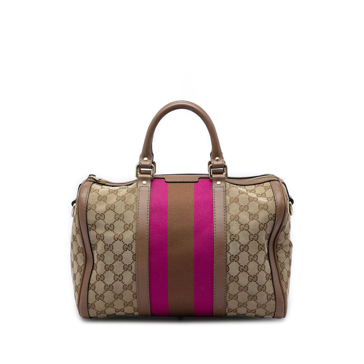 Gucci Medium GG Canvas Web Joy Boston Bag