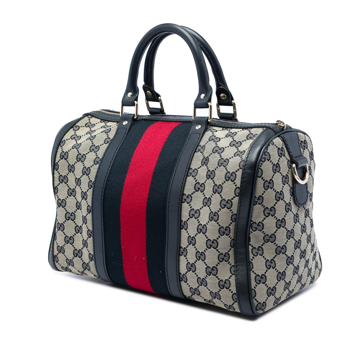 Gucci Medium GG Canvas Web Joy Boston Bag