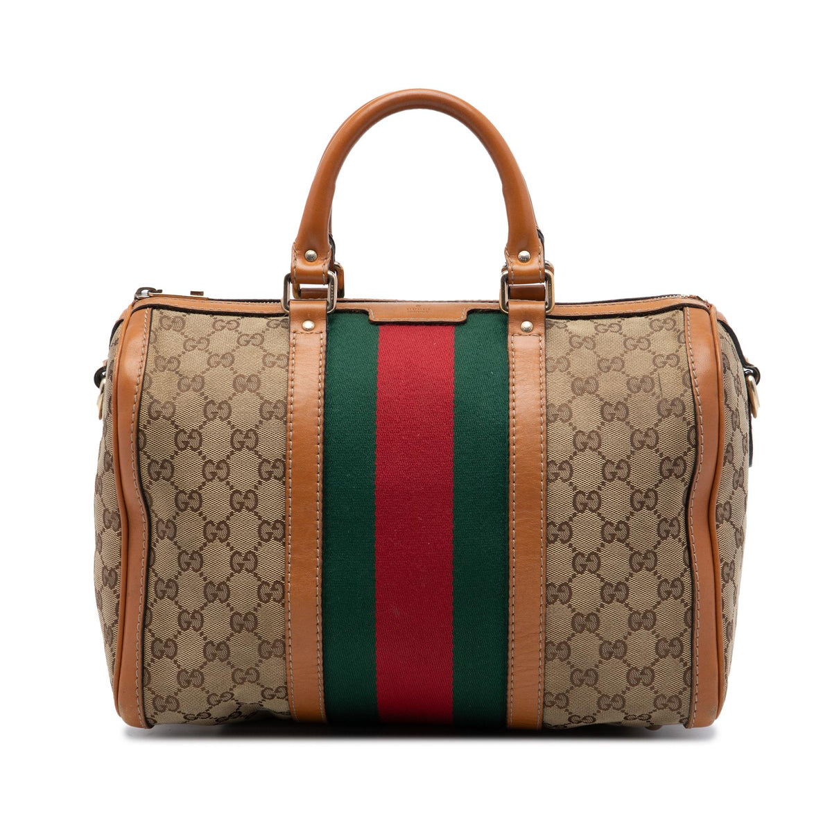 Gucci Medium GG Canvas Web Joy Boston Bag