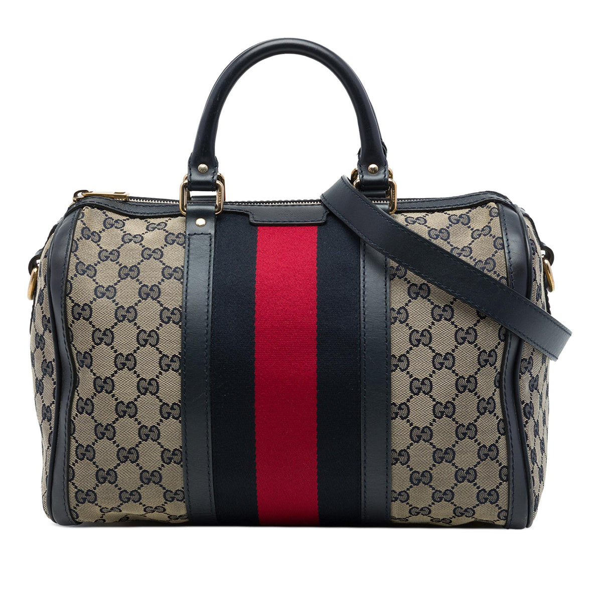 Gucci Medium GG Canvas Web Joy Boston Bag