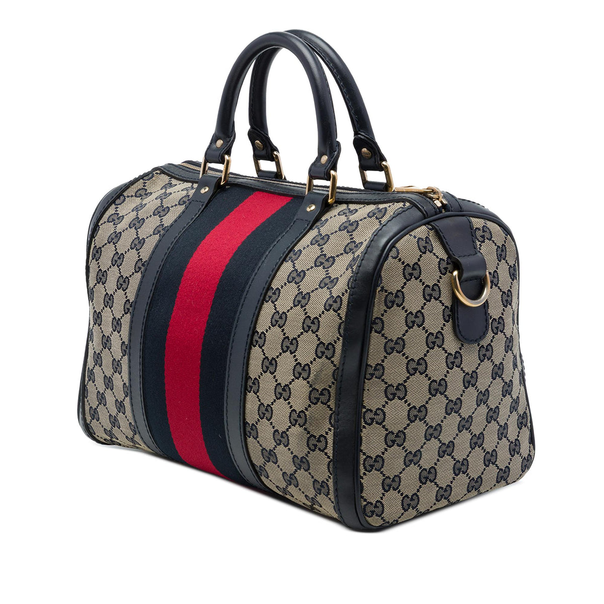 Gucci Medium GG Canvas Web Joy Boston Bag