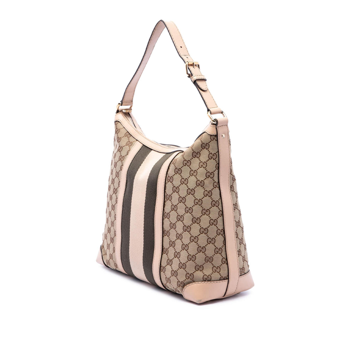 Gucci Medium GG Canvas Web Shoulder Bag