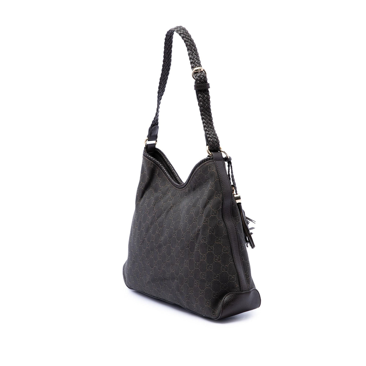 Gucci Medium GG Denim Marrakech Shoulder Bag