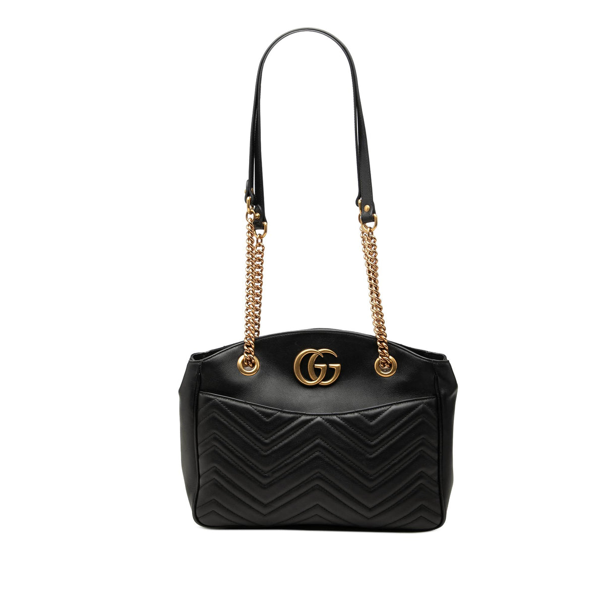 Gucci Medium GG Marmont Matelasse Calfskin Chain Shoulder Bag