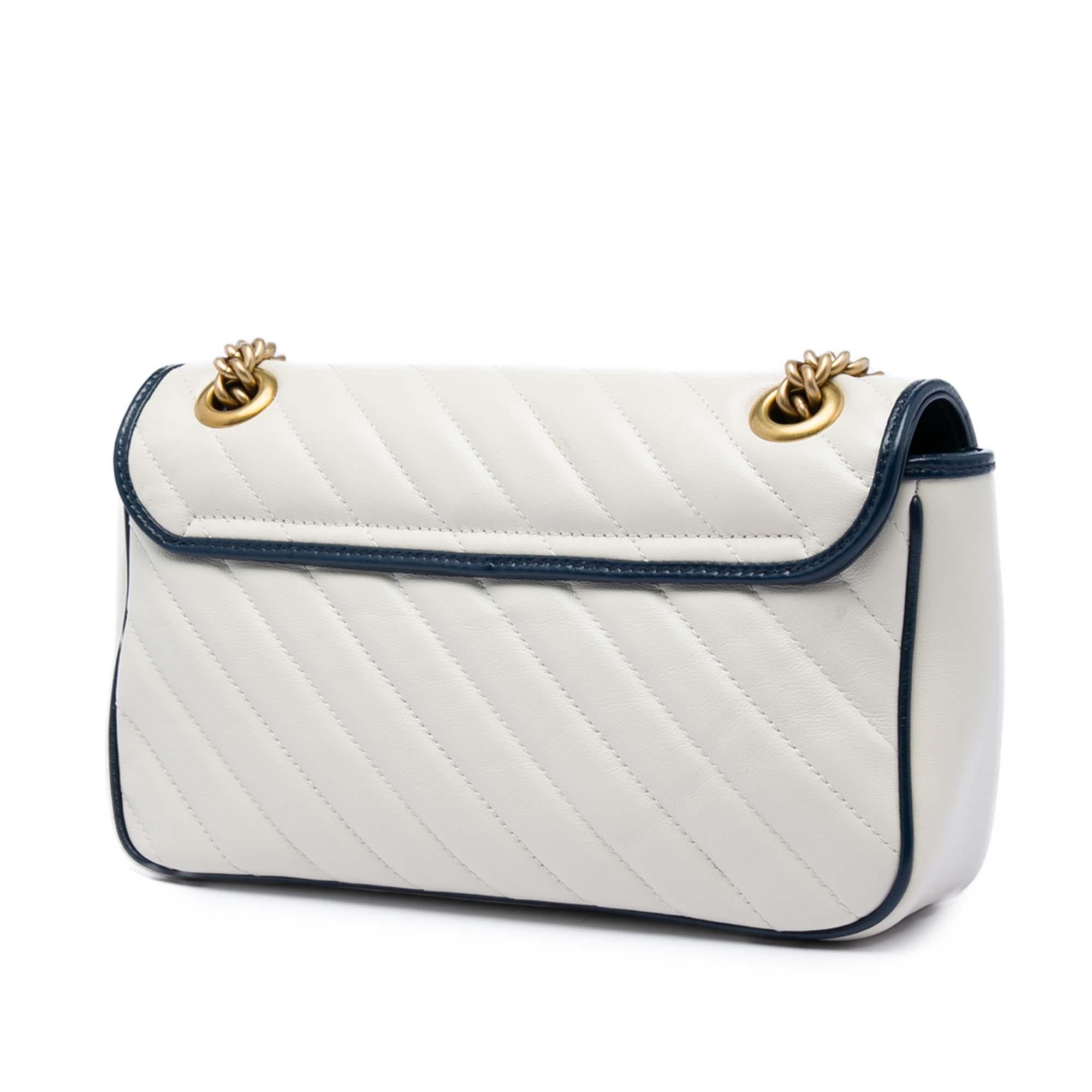 Gucci Medium GG Marmont Matelasse Diagonal Calfskin Torchon Shoulder Bag