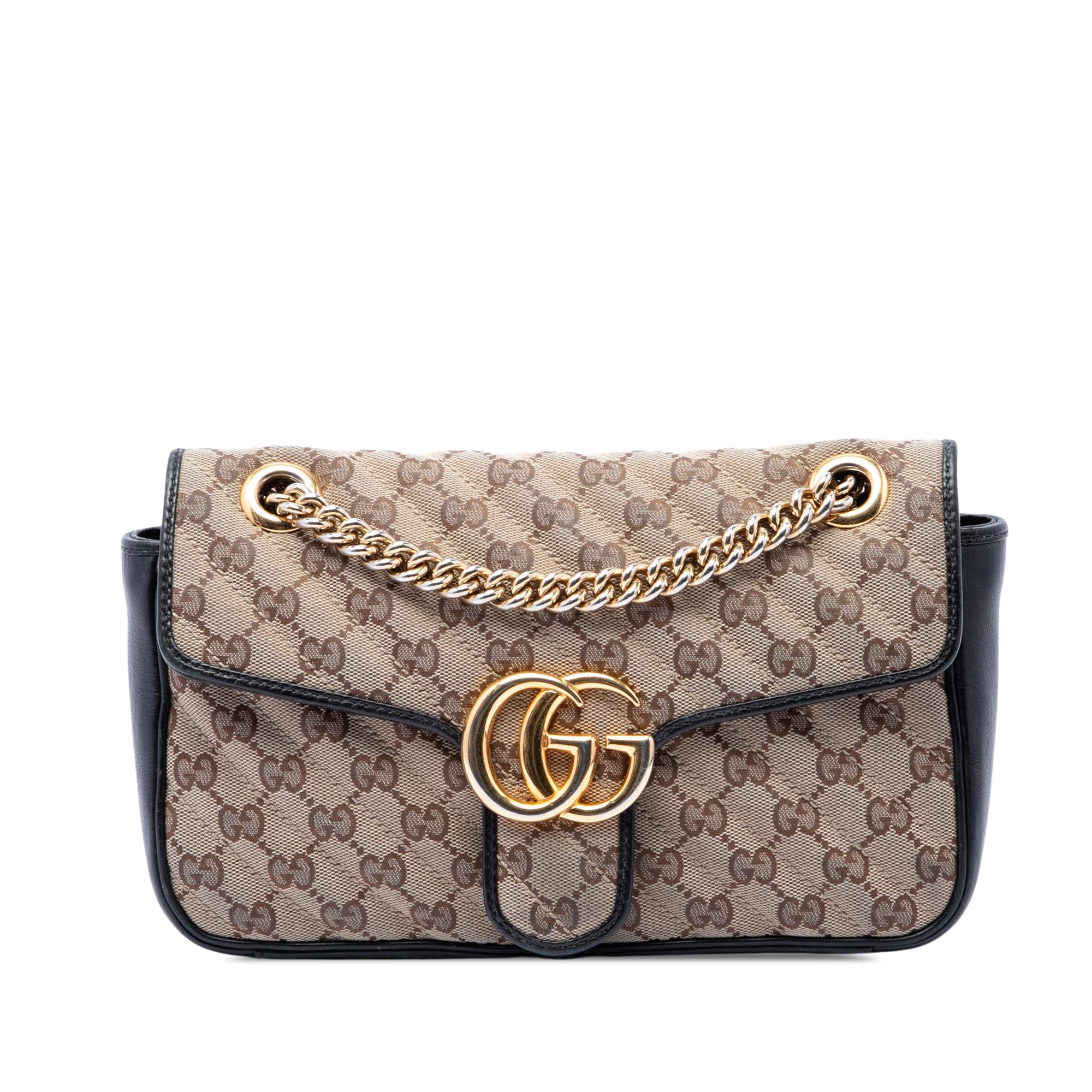 Gucci Medium GG Marmont Matelasse Diagonal GG Canvas Shoulder Bag