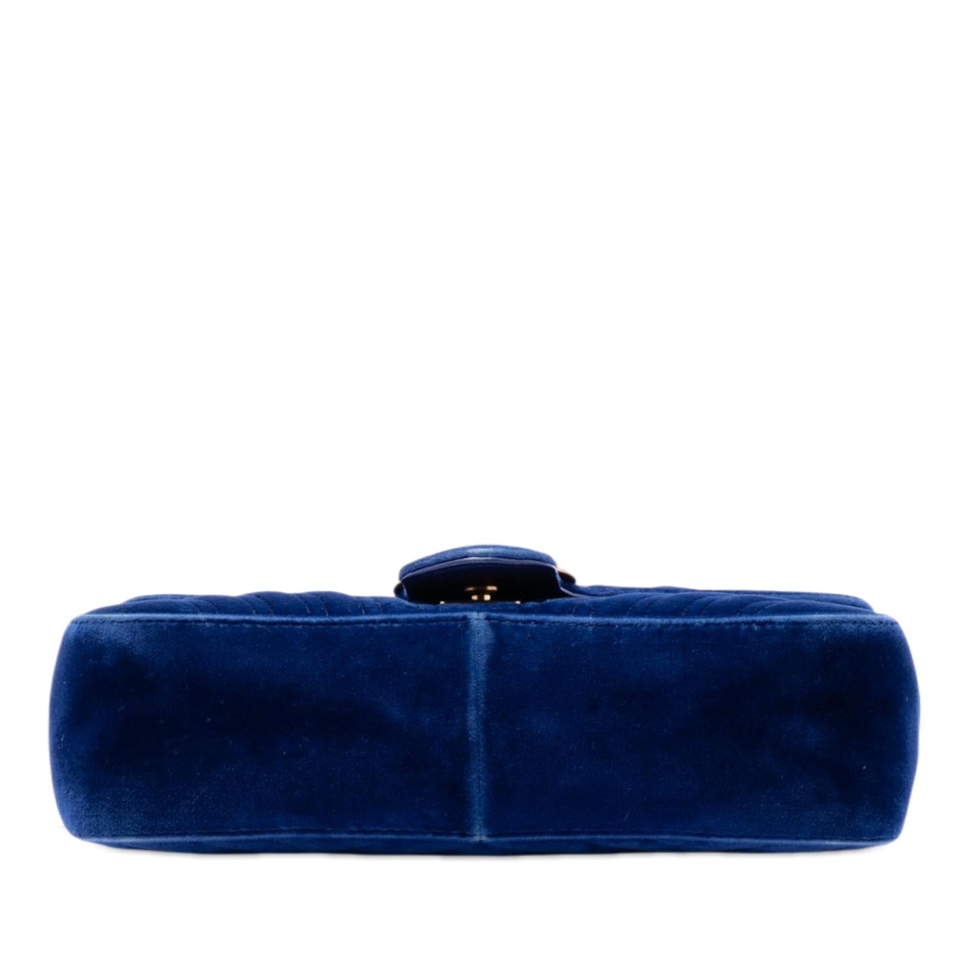 Gucci Medium GG Marmont Matelasse Velvet Shoulder Bag