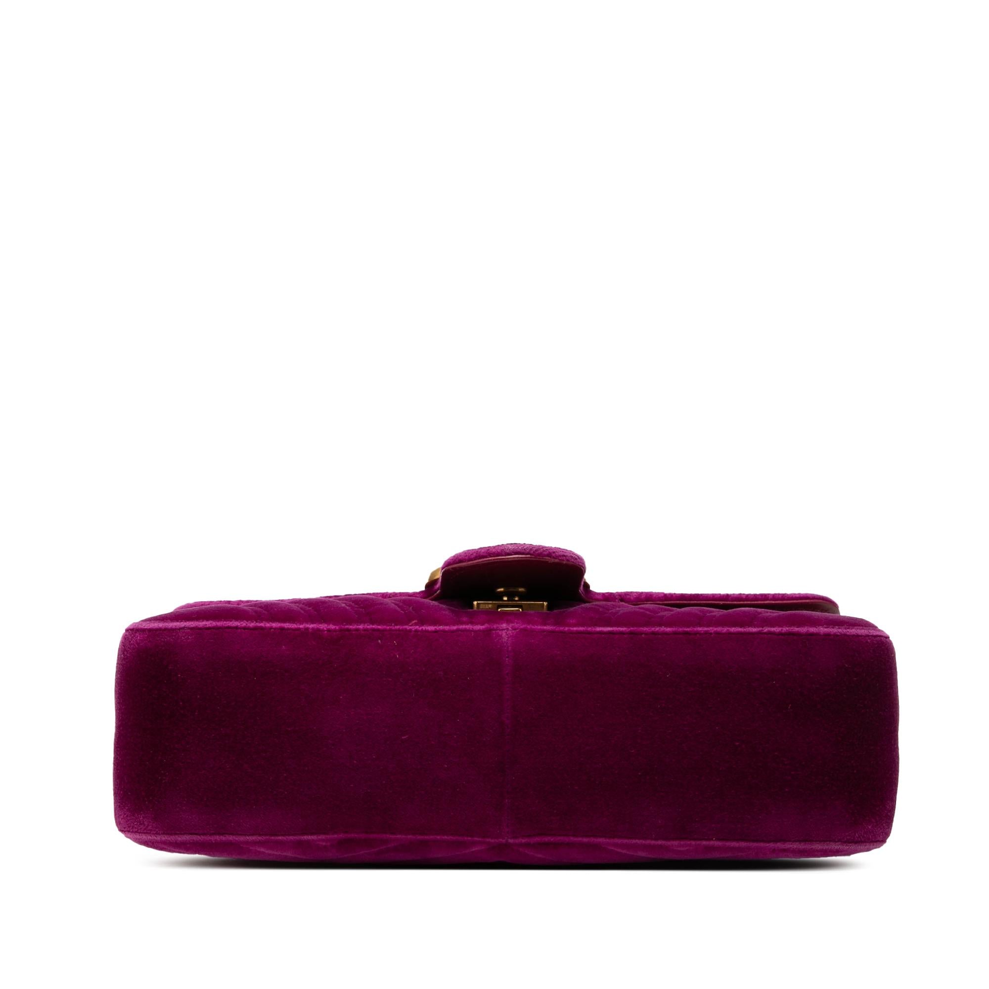 Gucci Medium GG Marmont Matelasse Velvet Shoulder Bag