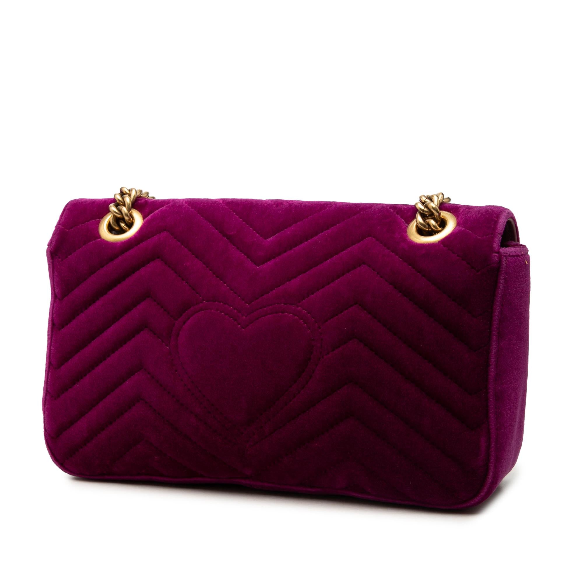 Gucci Medium GG Marmont Matelasse Velvet Shoulder Bag