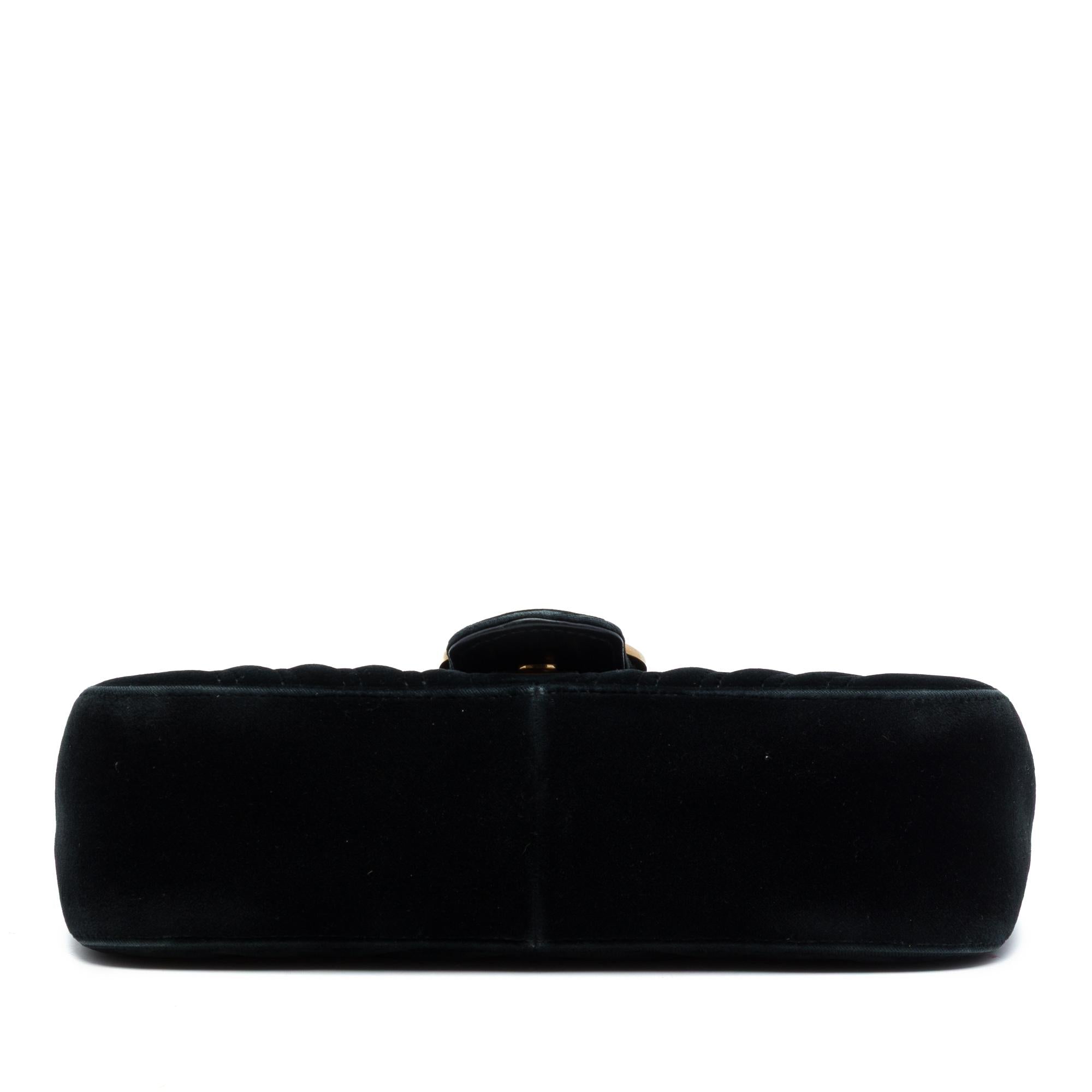 Gucci Medium GG Marmont Matelasse Velvet Shoulder Bag