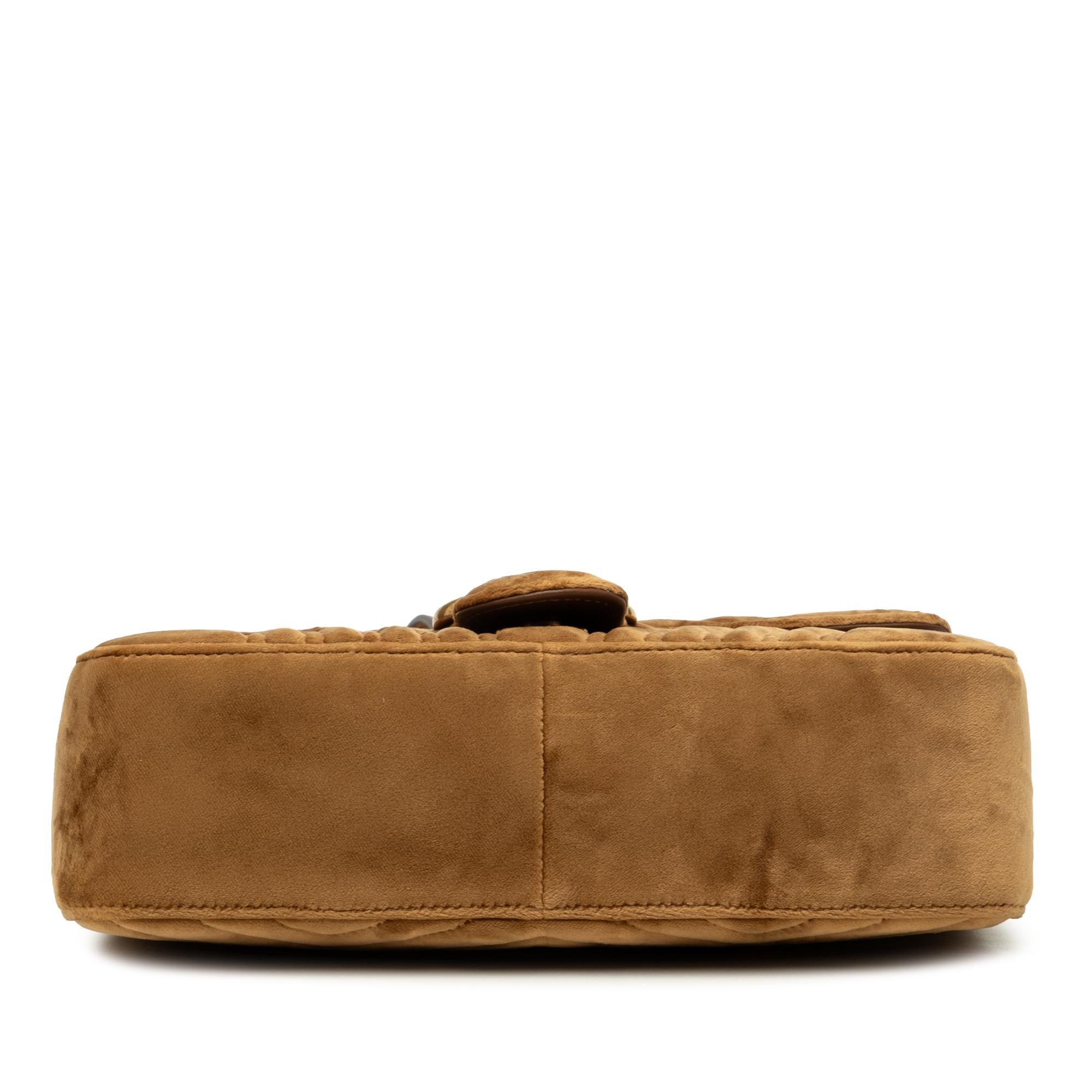 Gucci Medium GG Marmont Matelasse Velvet Shoulder Bag