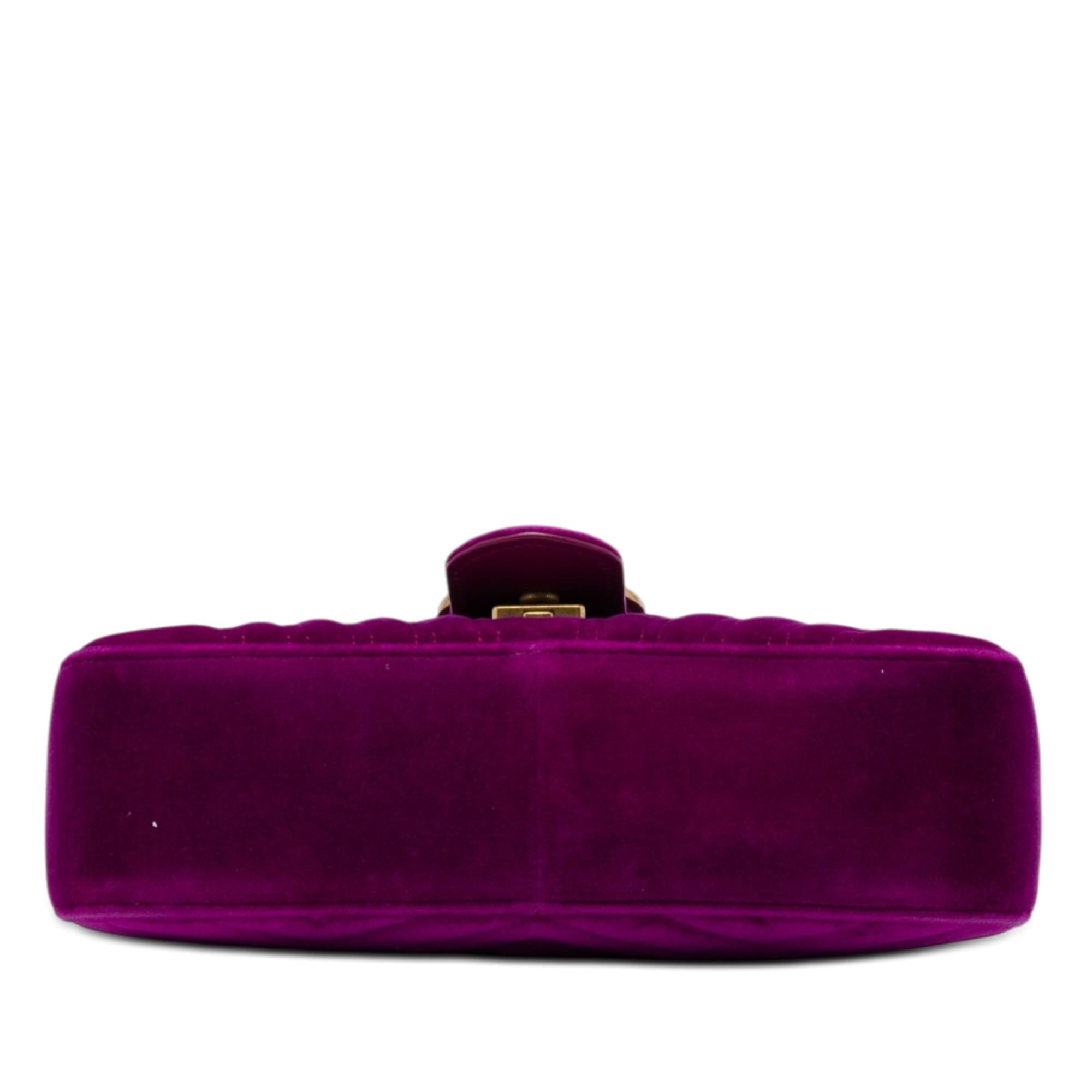Gucci Medium GG Marmont Matelasse Velvet Shoulder Bag