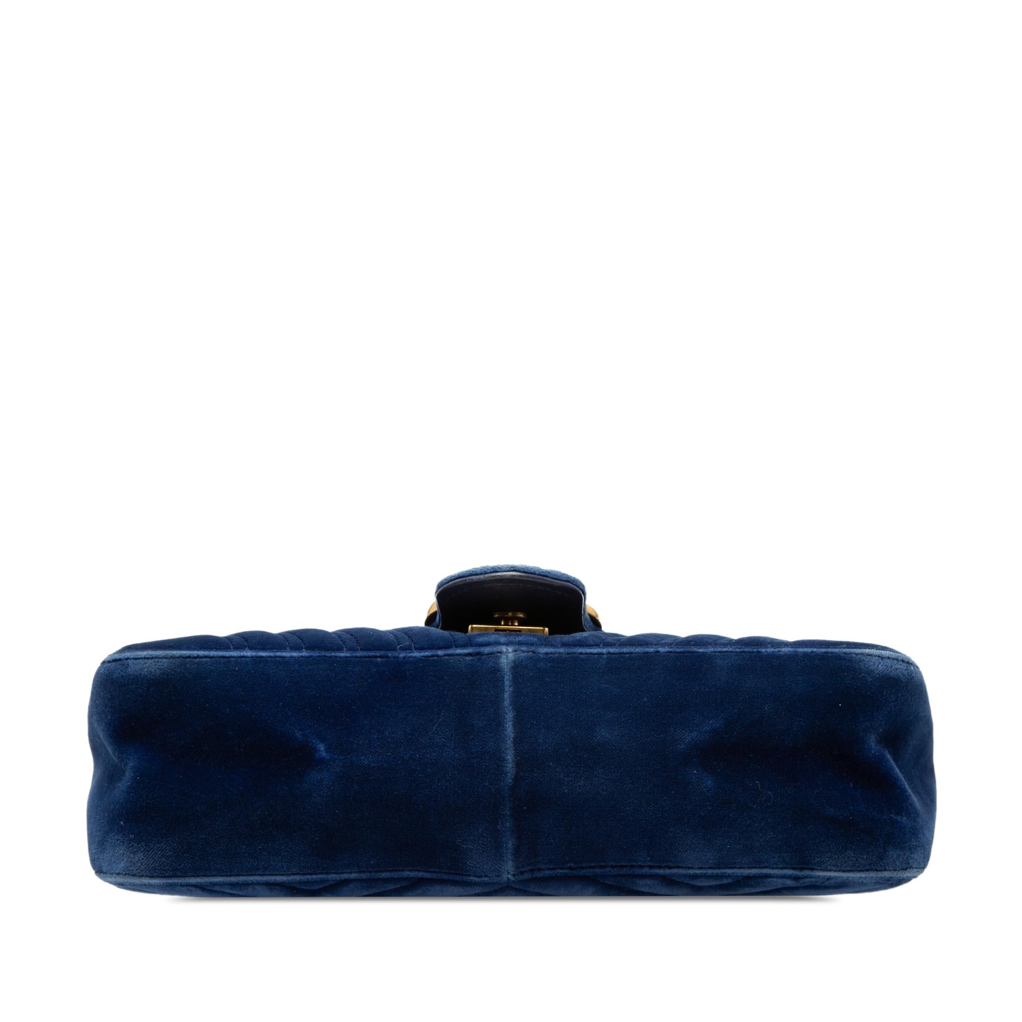 Gucci Medium GG Marmont Matelasse Velvet Shoulder Bag