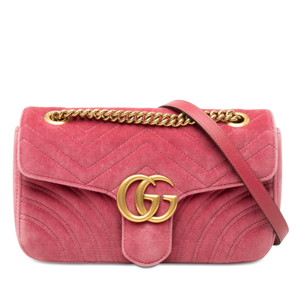 Gucci Medium GG Marmont Matelasse Velvet Shoulder Bag